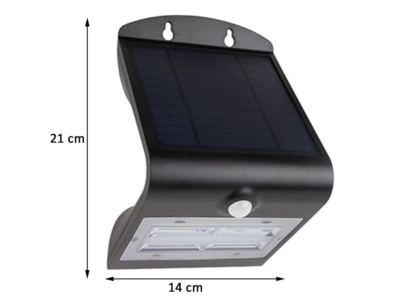 LED Solarleuchte Solarlampe mit Bewegungsmelder Außen Fluter Wandstrahler 400LM