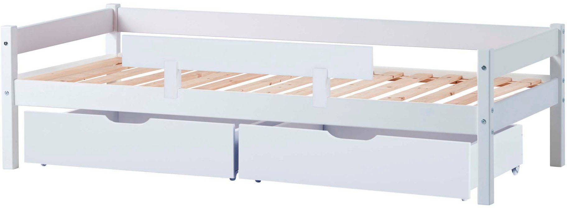 Home affaire Jugendbett ECO One, Kinderbett mit Rausfallschutz, mit 2 Schubkästen