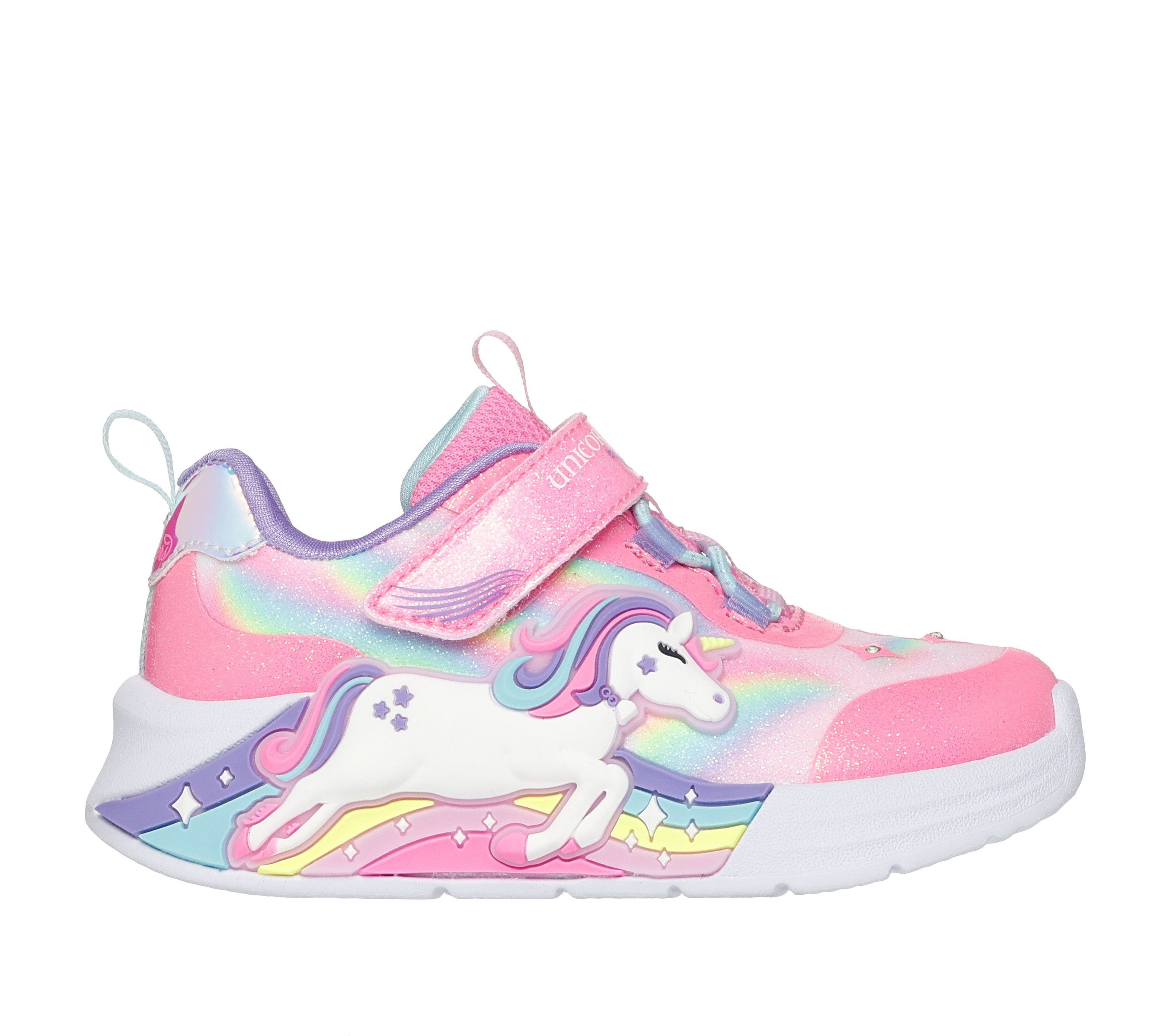 Skechers UNICORN CHASER LIGHTS Lauflernschuh Babyschuh, Blinkschuh m. Einhornmotiv, Größenschablone zum Download