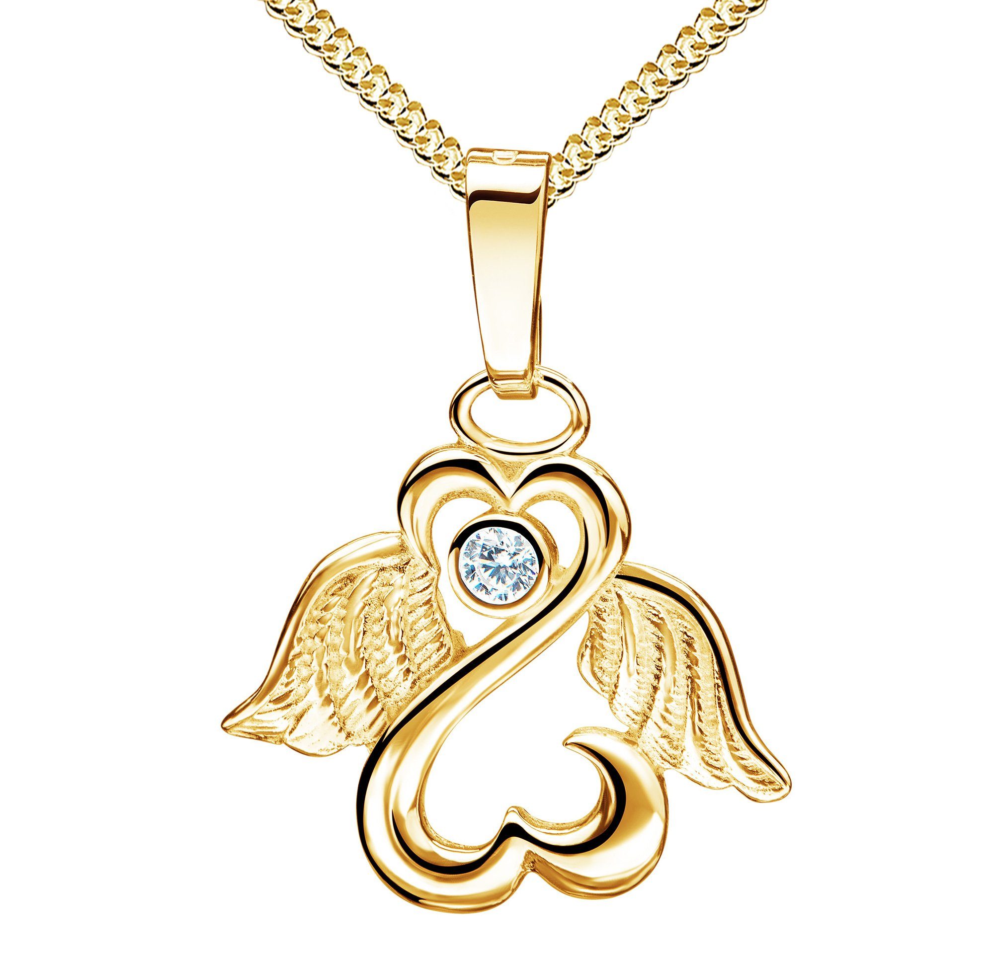 Engelanhänger Schutzengel Anhänger 333 Gold