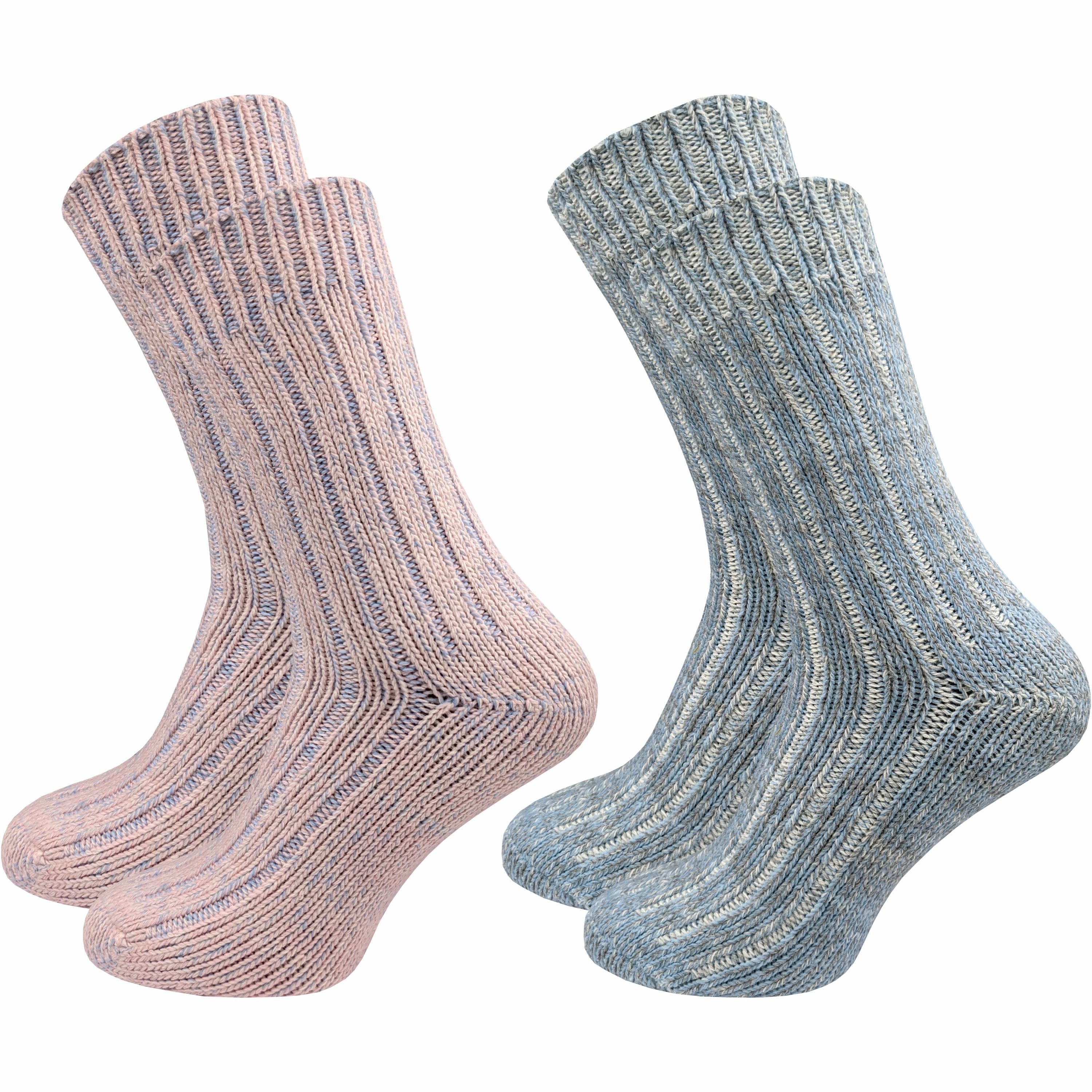 GAWILO Norwegersocken für Damen - Extra warm & weich dank Wolle - Dicke Wintersocken (2 Paar) Wollsocken für warme Füße - auch als Thermosocke geeignet