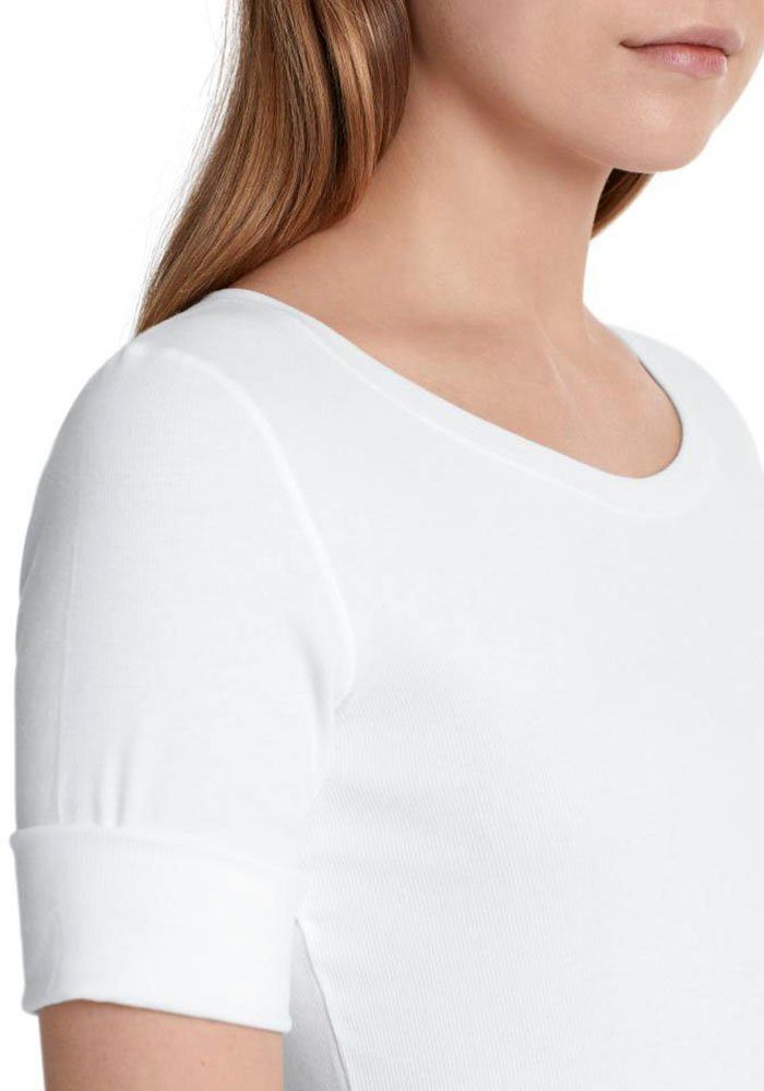 Marc Cain Rundhalsshirt "Collection Essential" Premium Damenmode Rundhals-Shirt mit halben Ärmeln