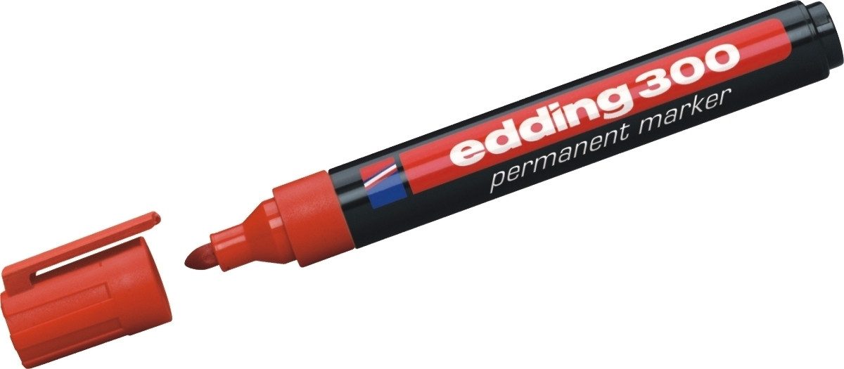 Permanentmarker Permanentmarker edding 300 rot