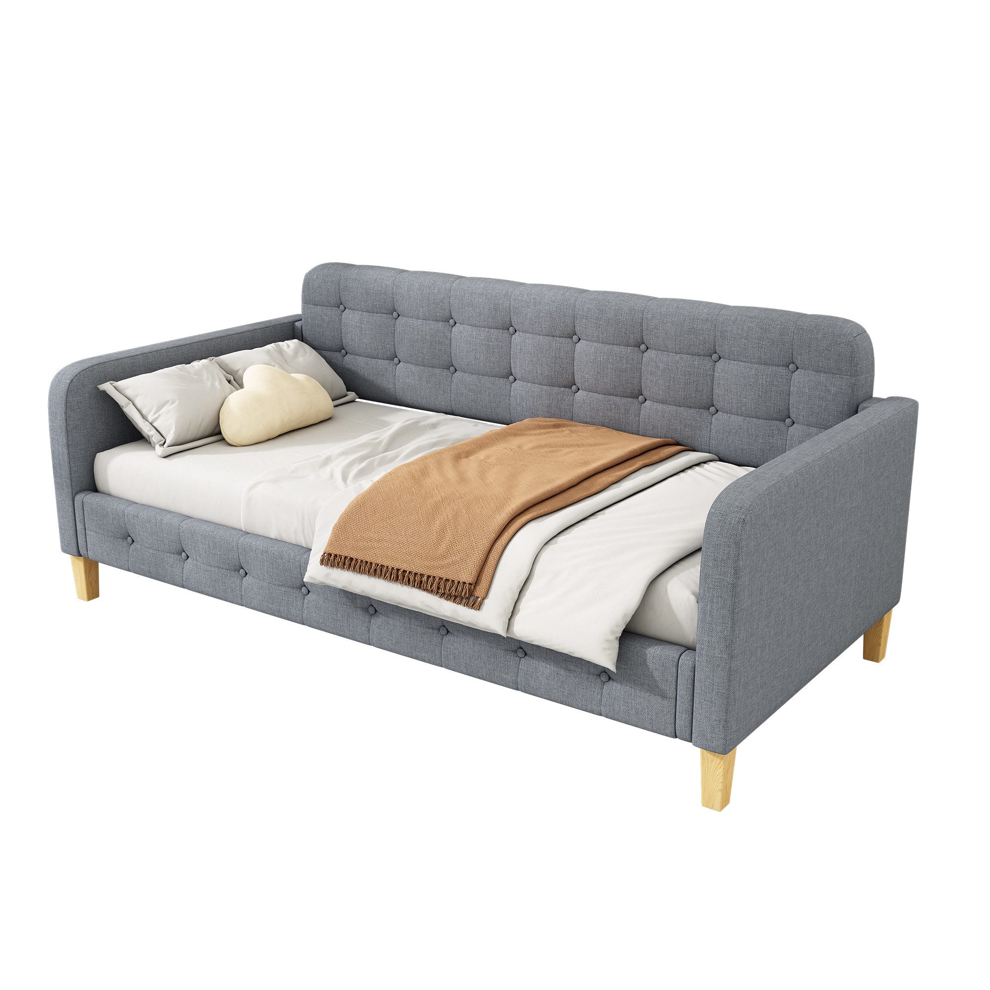 OKWISH Schlafsofa Hausbett, Knopfnagelverzierung, einfach und günstig online kaufen