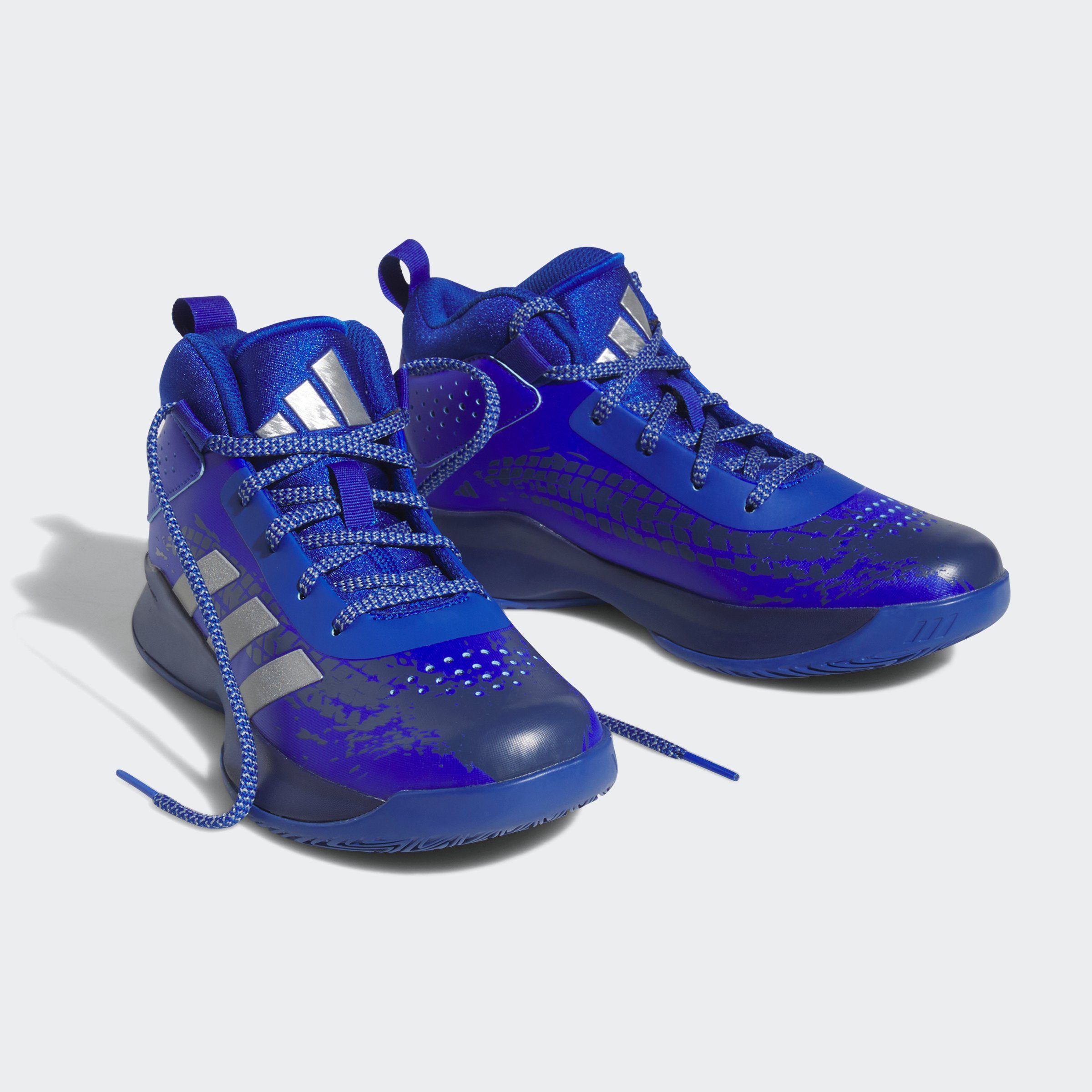 adidas Performance CROSS EM UP 5 WIDE Basketballschuh Royal Blue / Silver Metallic / Victory Blue