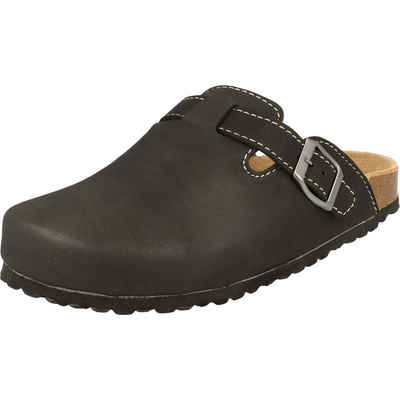 SUPERSOFT Damen 276-002 Komfort Clogs Pantoletten Hausschuh Lederfußbett, Gepolstert