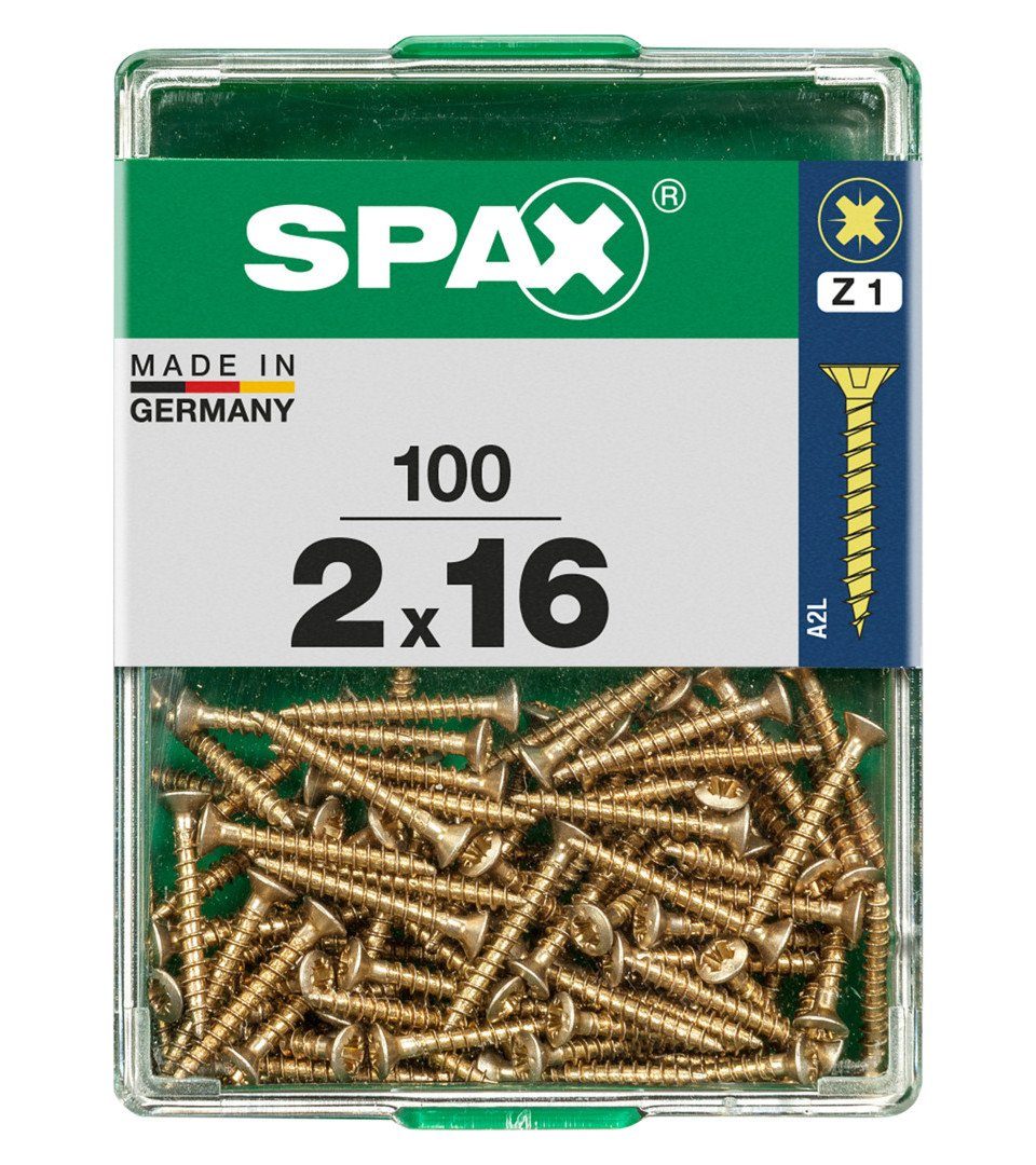 SPAX Holzbauschraube Spax Universalschrauben 2.0 x 16 mm PZ 1 - 100