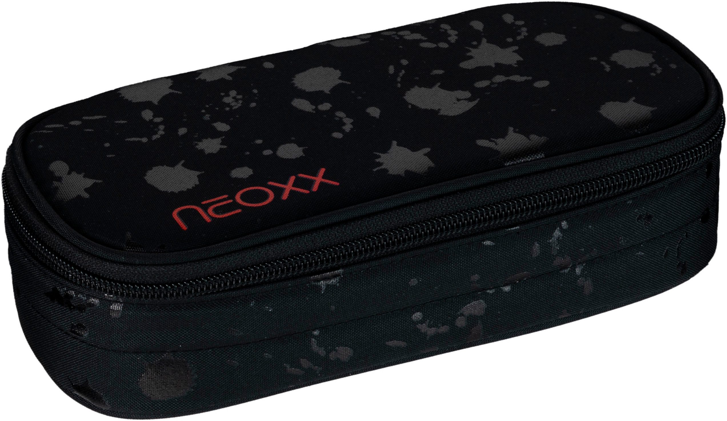 neoxx Schreibgeräteetui Schlamperbox, Jump, Splash Black, teilweise aus recyceltem Material