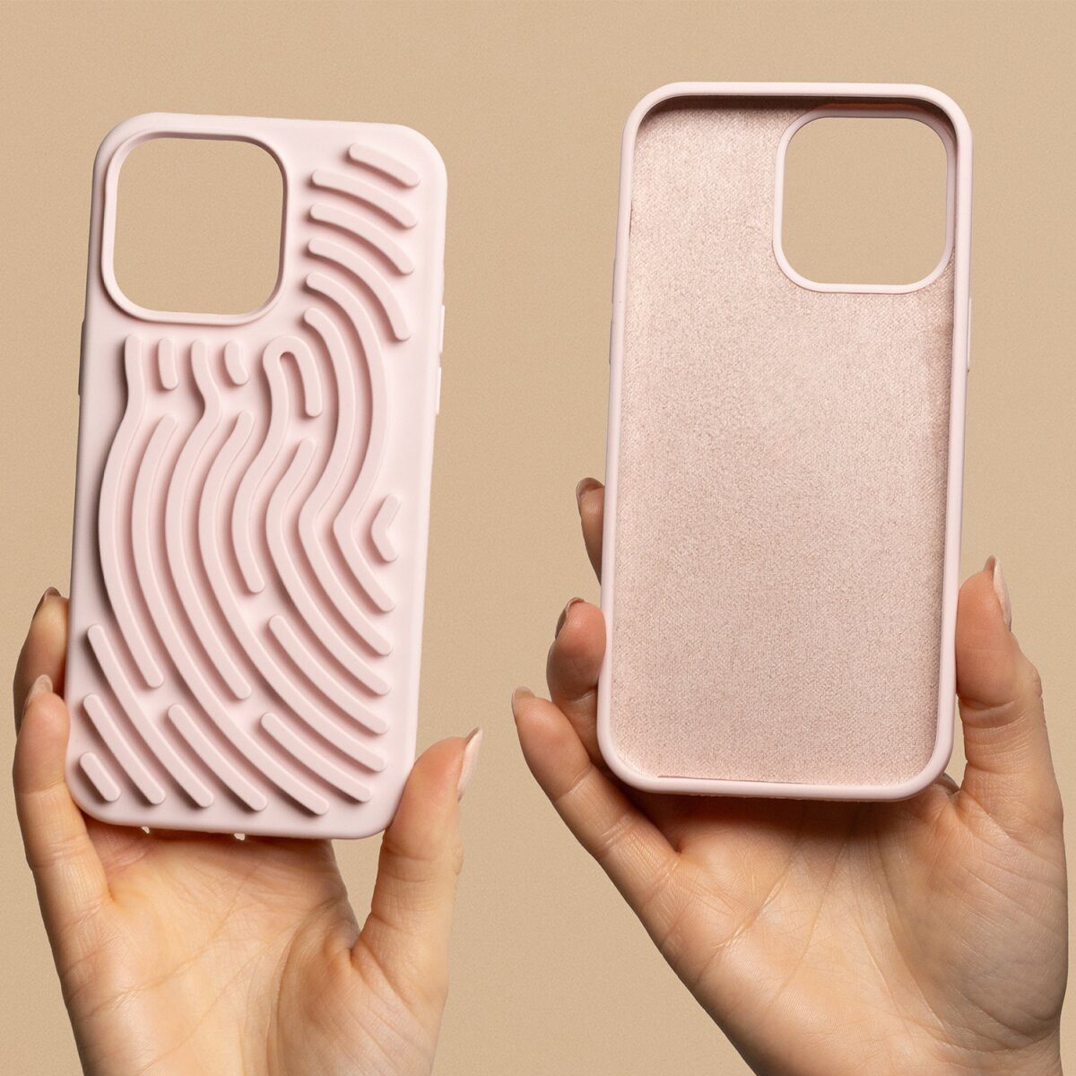 COFI 1453 Handyhülle DIY Snake kompatibel mit Apple iPhone 15 Rosa mit Silikonbändern 6,1, Personalisierbare Hülle mit Silikonbändern