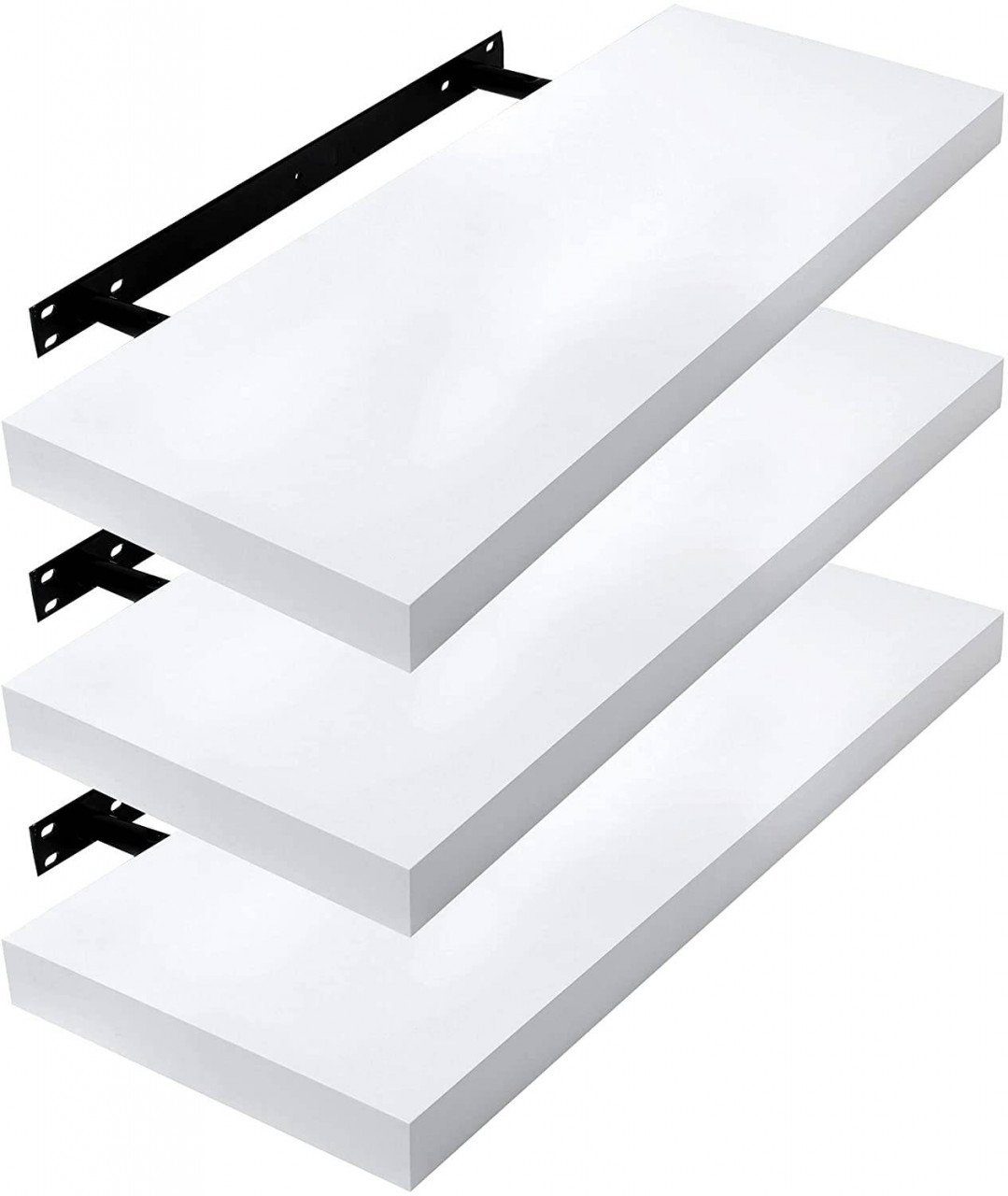 EUGAD Wandregal, 3-tlg., Holz Board Modern in verschiedenen Farben Größen Weiß
