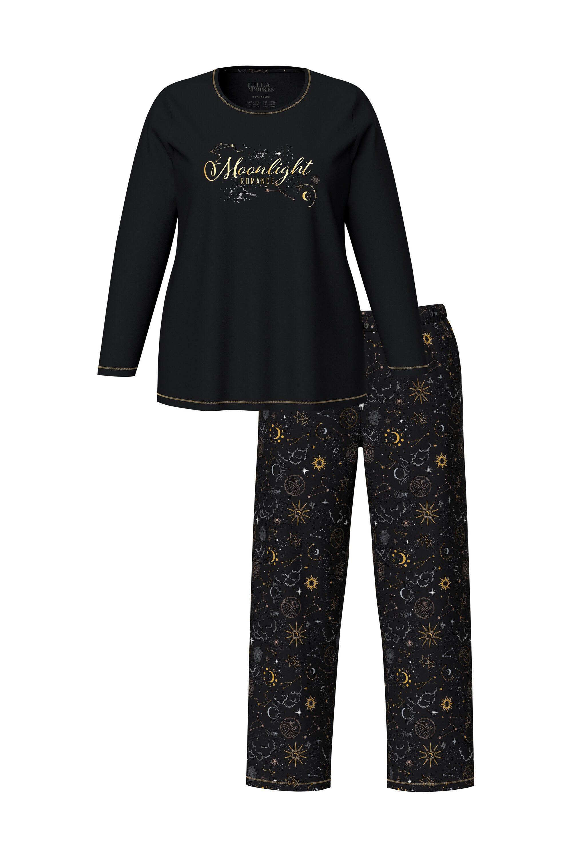 Ulla Popken Pyjama Pyjama Sterne Rundhals günstig online kaufen