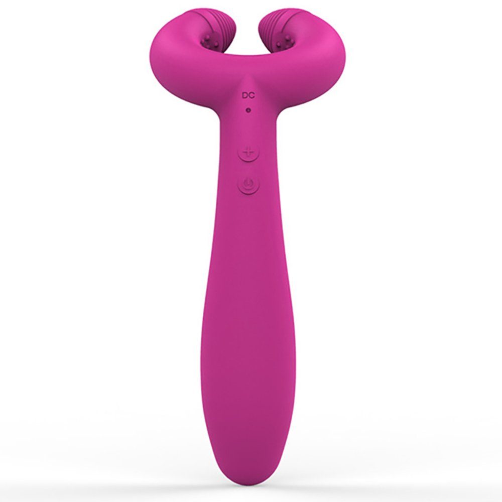 Klitoris Silikon G-Punkt ihre Vibrator und Dildo Paar Dreifach-Vibrator Vaxiuja für