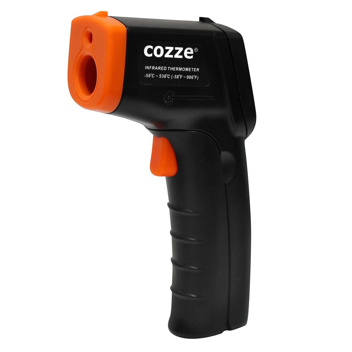 COZZE Grillthermometer Infrarot-Thermometer, Set, inkl. Aufbewahrungstasche, Pistolengriff, bis 530 °C
