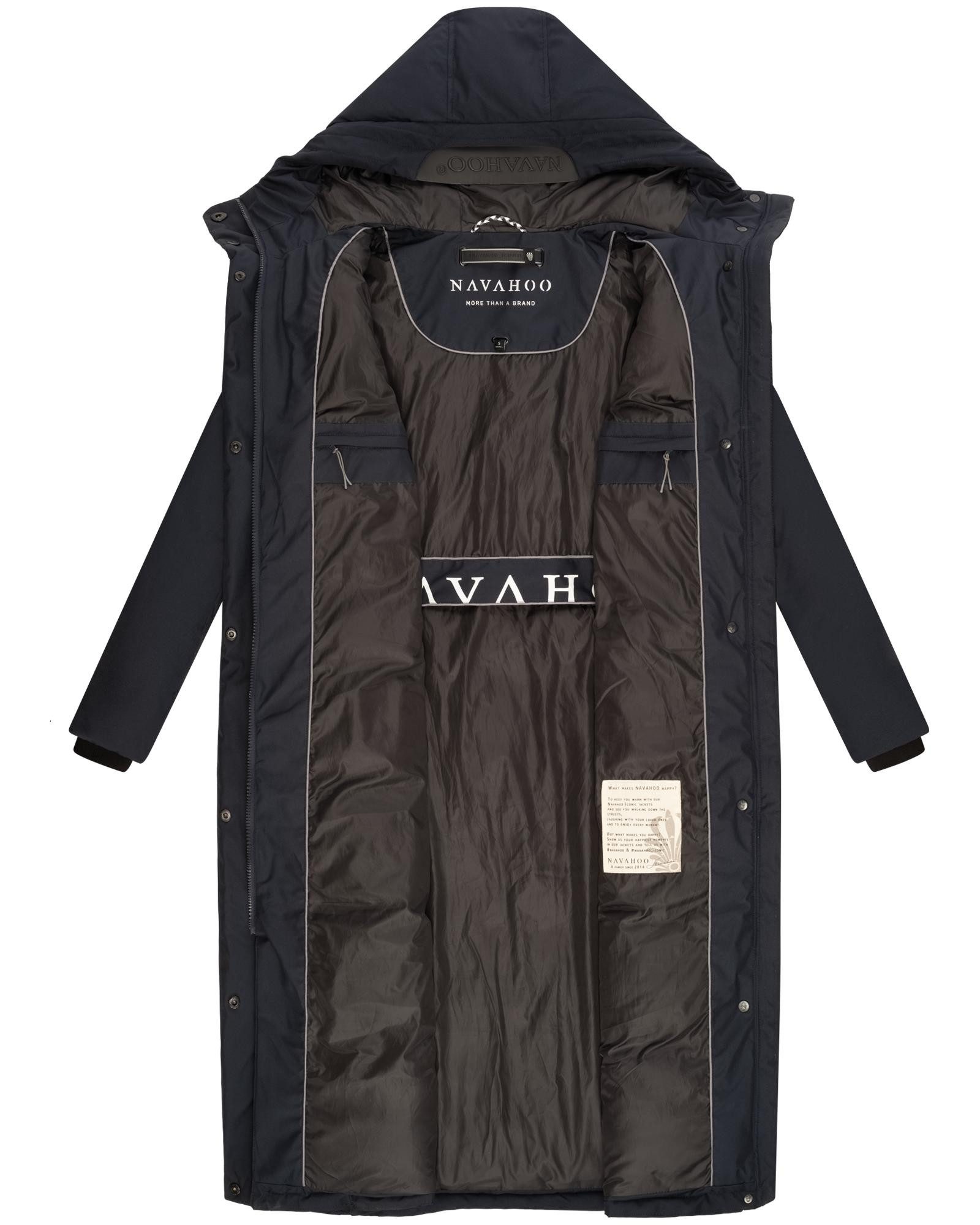 Navahoo Wintermantel Wolkenfrost XIV Extralanger Damen Mantel mit Kapuze