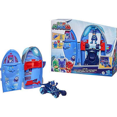 Hasbro Spielzeug-Auto PJ Masks 2-in-1-Hauptquartier und Rakete, Spielset