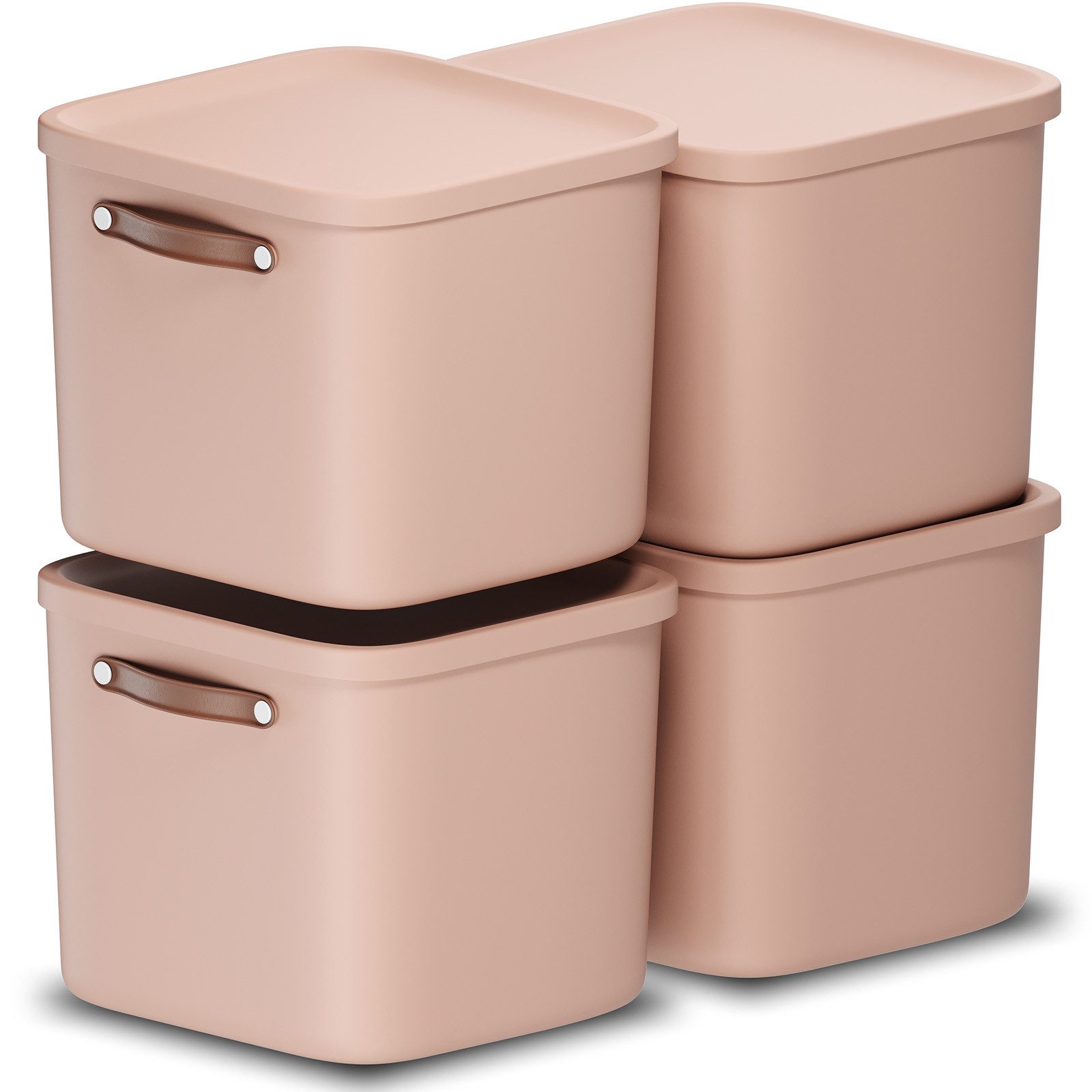 ROTHO Aufbewahrungsbox 4er-Set Kiste mit Deckel günstig online kaufen