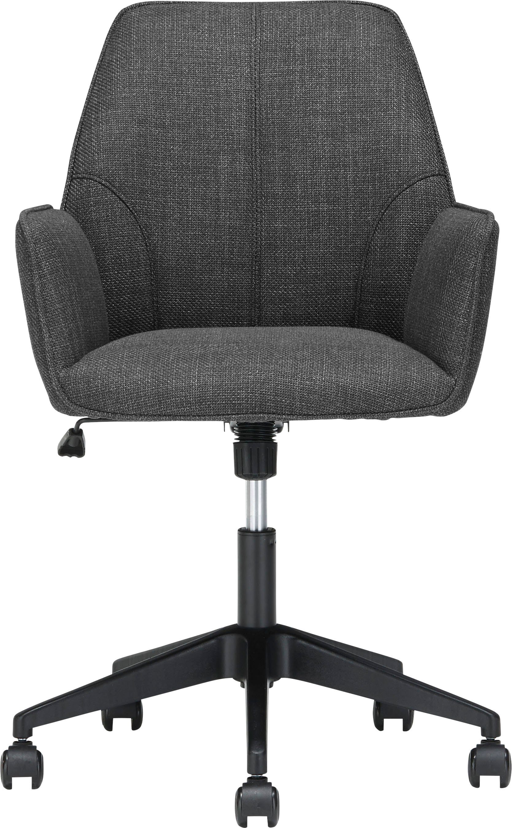 MCA furniture Bürostuhl O-Pemba, mit Komfortsitzhöhe Anthrazit stufenlos Webstoff, Anthrazit verstellbar Bürostuhl 