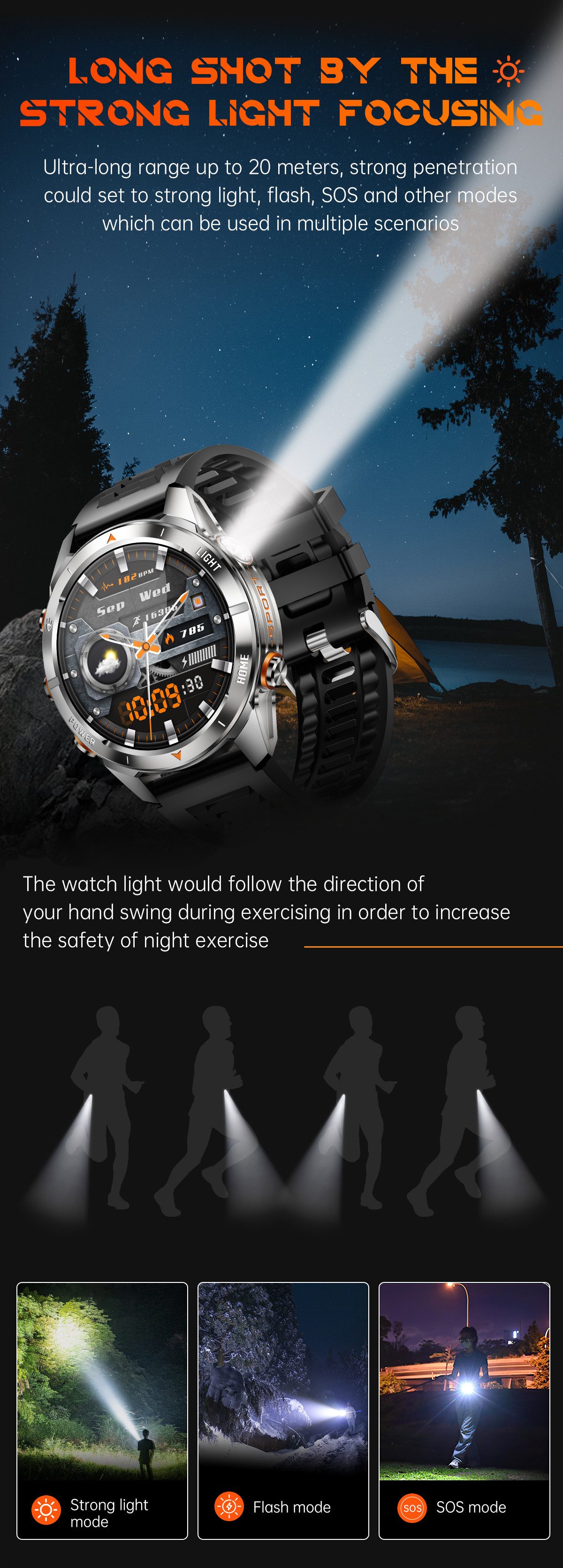 Zevelora Herren's Telefonfunktion IPX8-3ATM Wasserdicht Fitness-Tracker Smartwatch (1.46 Zoll, Android/iOS), Stilvolle Fitnessuhr mit Herzfrequenz, Schlafanalyse & Musiksteuerung