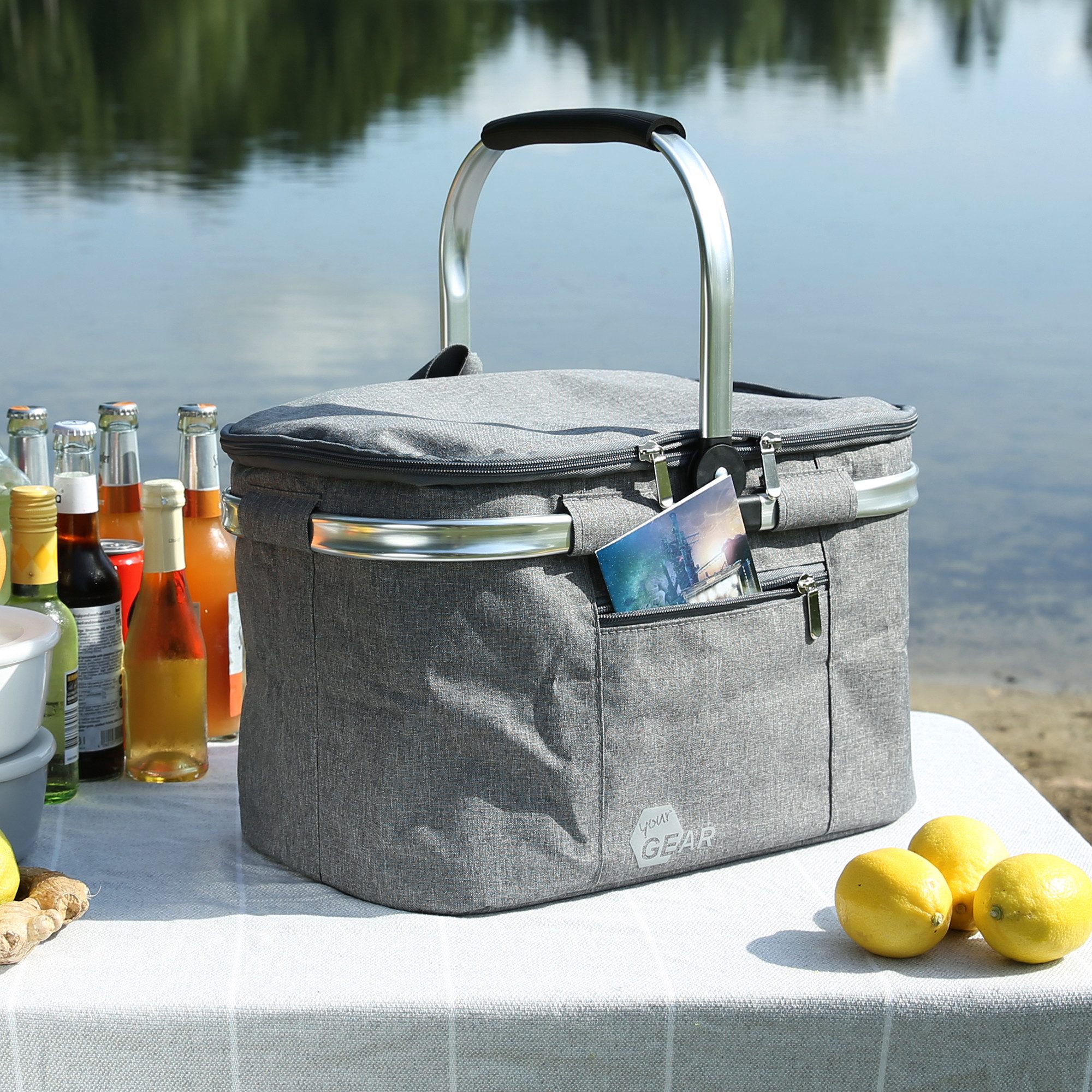 yourGEAR Thermobehälter yourGEAR Kühlkorb Scivu 29 L - isolierter Einkaufstasche Picknickkorb