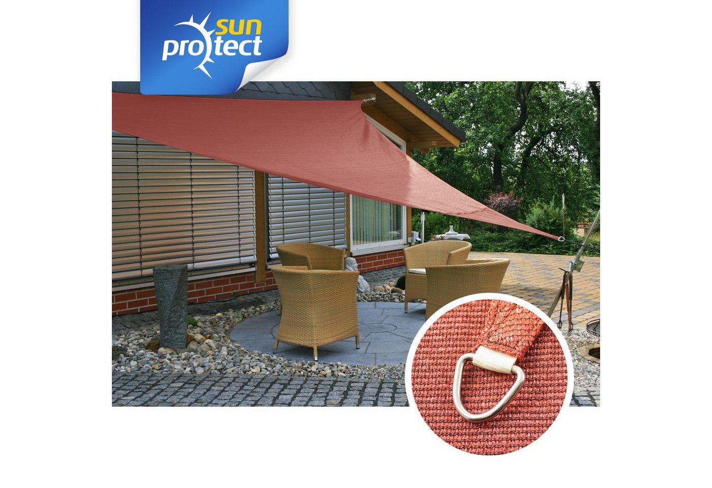 Thumbnail - sunprotect Sonnensegel 3,6 x 3,6 x 3,6 m Dreieck, ideal für Garten, Balkon & Terrasse