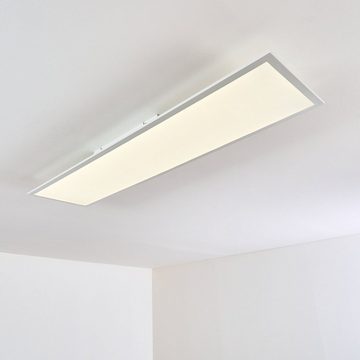 hofstein Panel »Posmon« LED Deckenlampe dimmbare aus Kunststoff in Weiß, CCT 2700-5000 Kelvin, 3000 Lumen, Deckenpanel mit RGB Farbwechlser und Fernbedienung