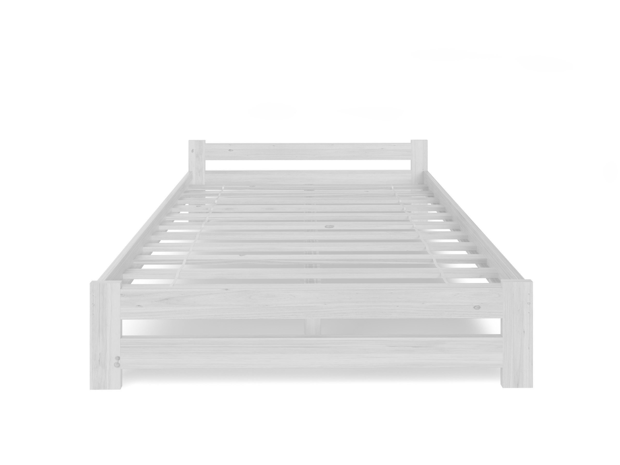 Home Collective Holzbett mit Lattenrost Modern Bett Kiefer Bettgestell Mass günstig online kaufen