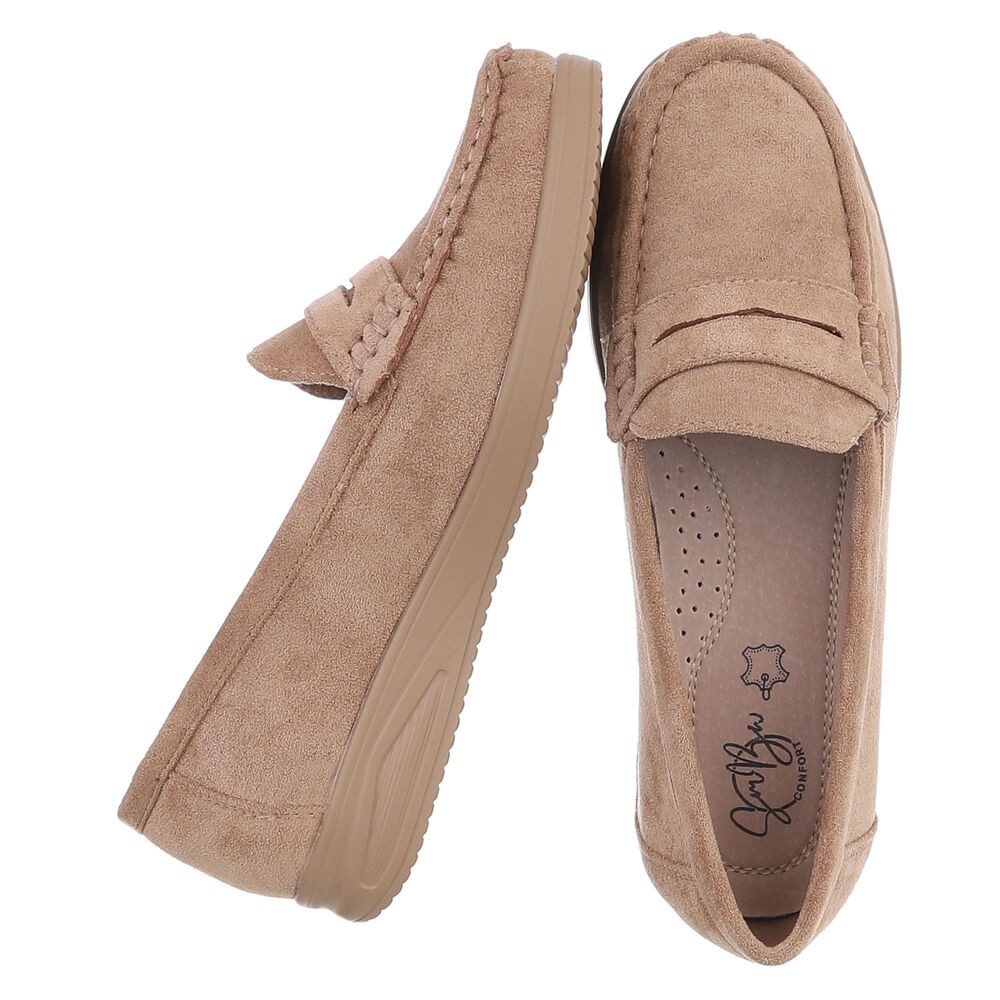 Ital-Design Elegante Loafer für Damen aus hochwertigem Material Slipper (91117403) ultraleichte und komfortable Sohle