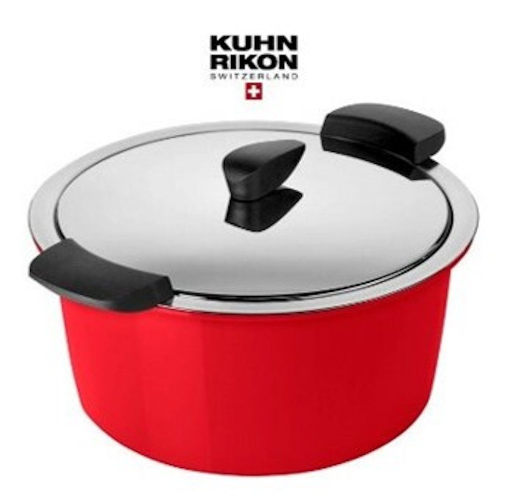 KUHN RIKON Kochtopf Kuhn Rikon HOTPAN Servier Kasserolle 2,0 L/Ø 18 cm in Rot