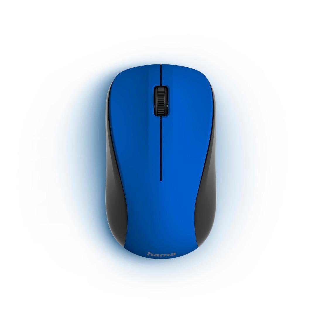 Hama Optische 3 Tasten Funkmaus "MW-300 V2", geräuschlos, USB Empfänger Maus blau | PC-Mäuse