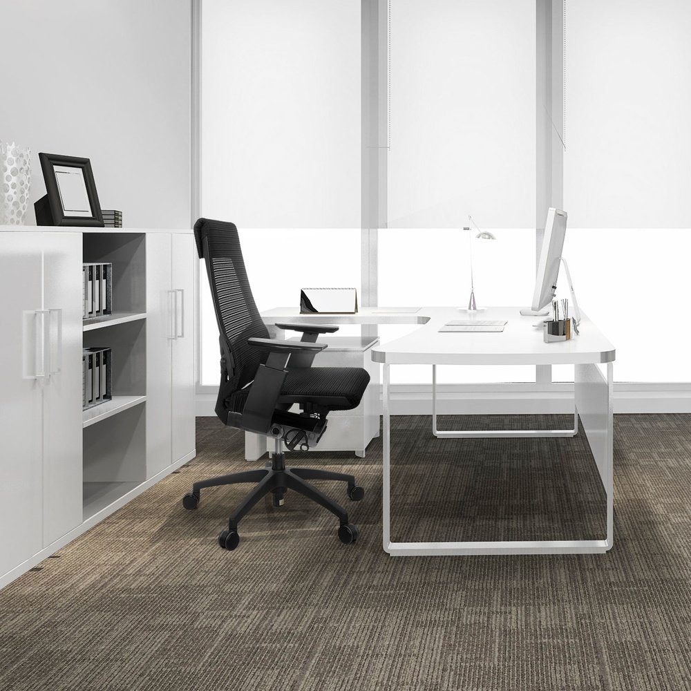 hjh OFFICE Drehstuhl Profi Netzstoff ergonomisch BLACK Schreibtischstuhl St), GENIDIA SMART (1 Schwarz Bürostuhl