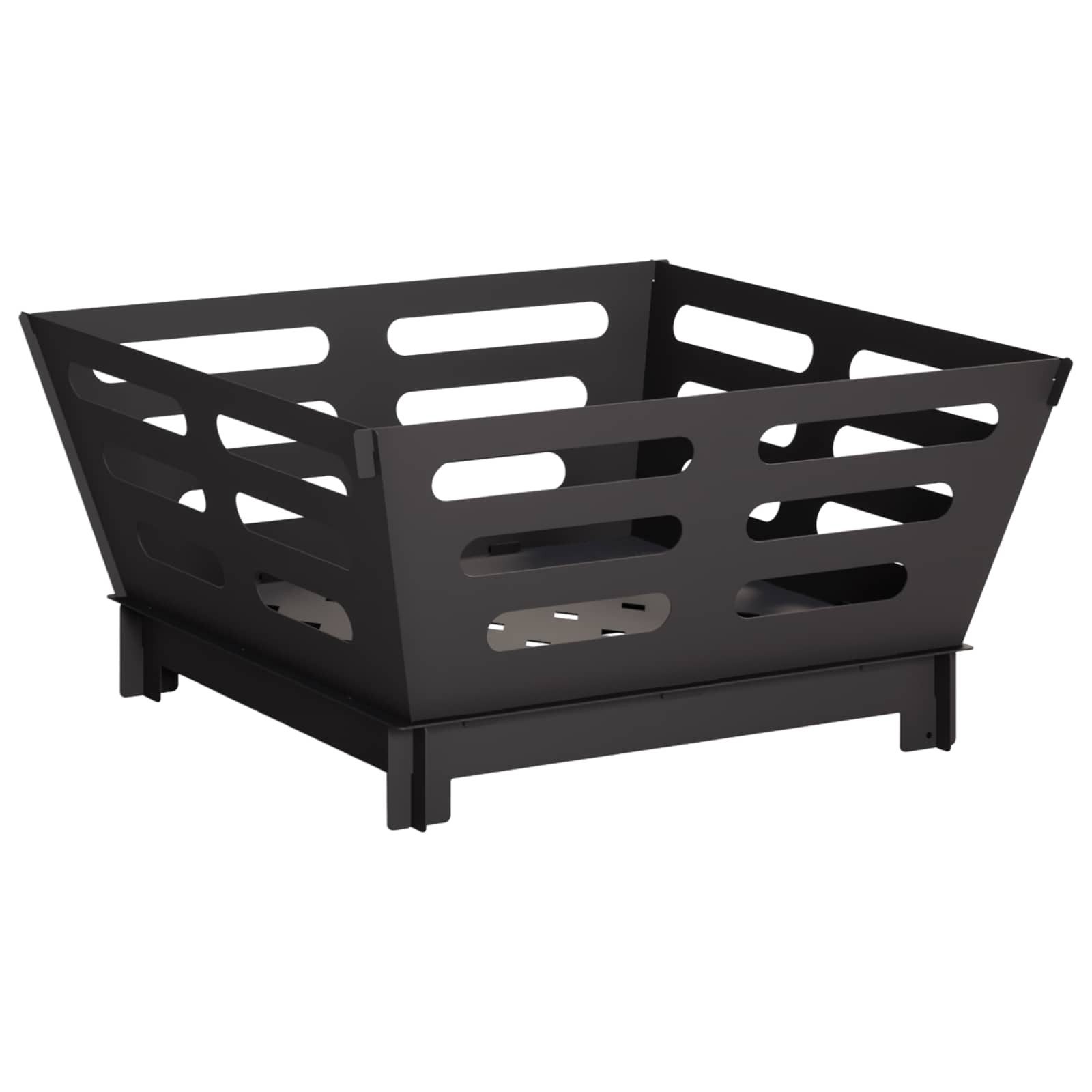 vidaXL Feuerkorb 40 x 40 x 20 cm Feuerkorb Feuerschale Feuerstelle Schwarz 40x40x20 cm