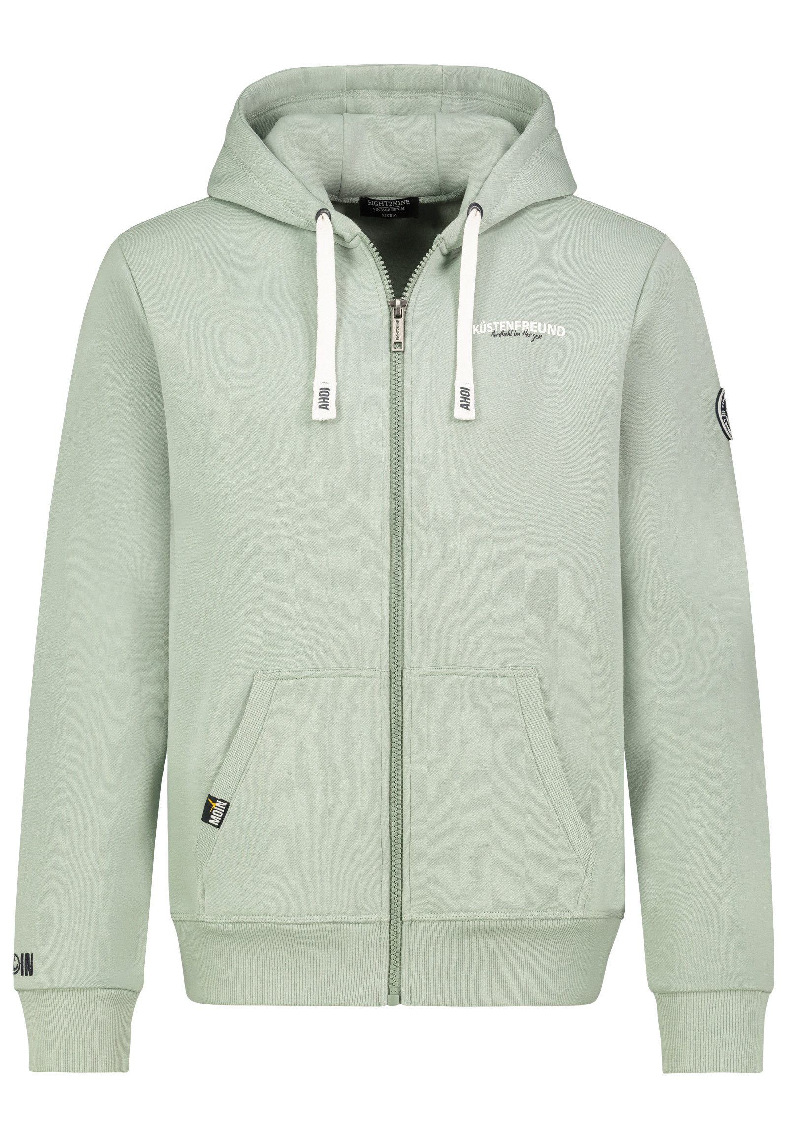 Eight2Nine Sweatjacke Herren Zipperjacke mit maritimen günstig online kaufen