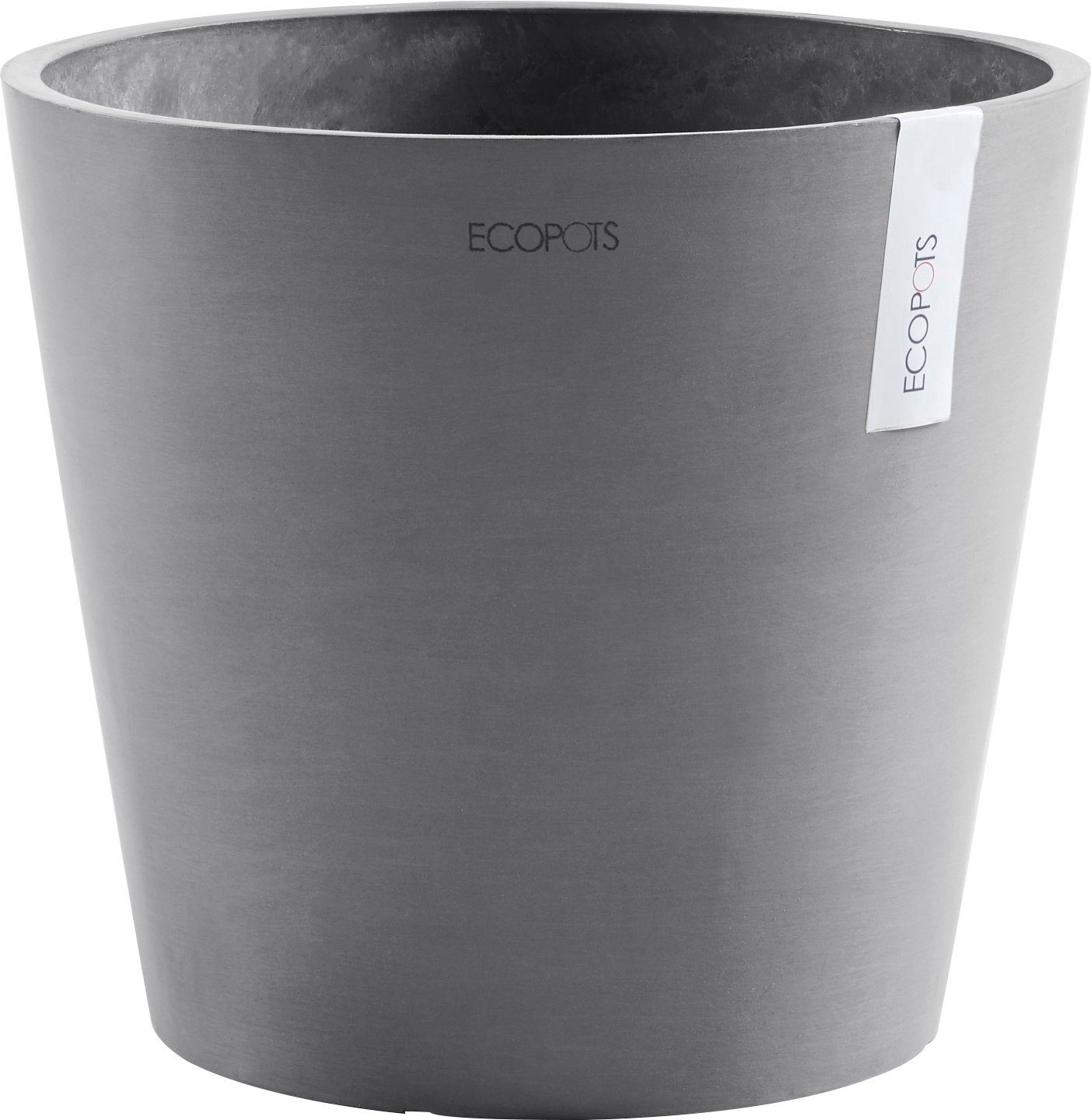 Wasserreservoir mit cm, 40x40x35 ECOPOTS BxTxH: Grey, Blumentopf AMSTERDAM