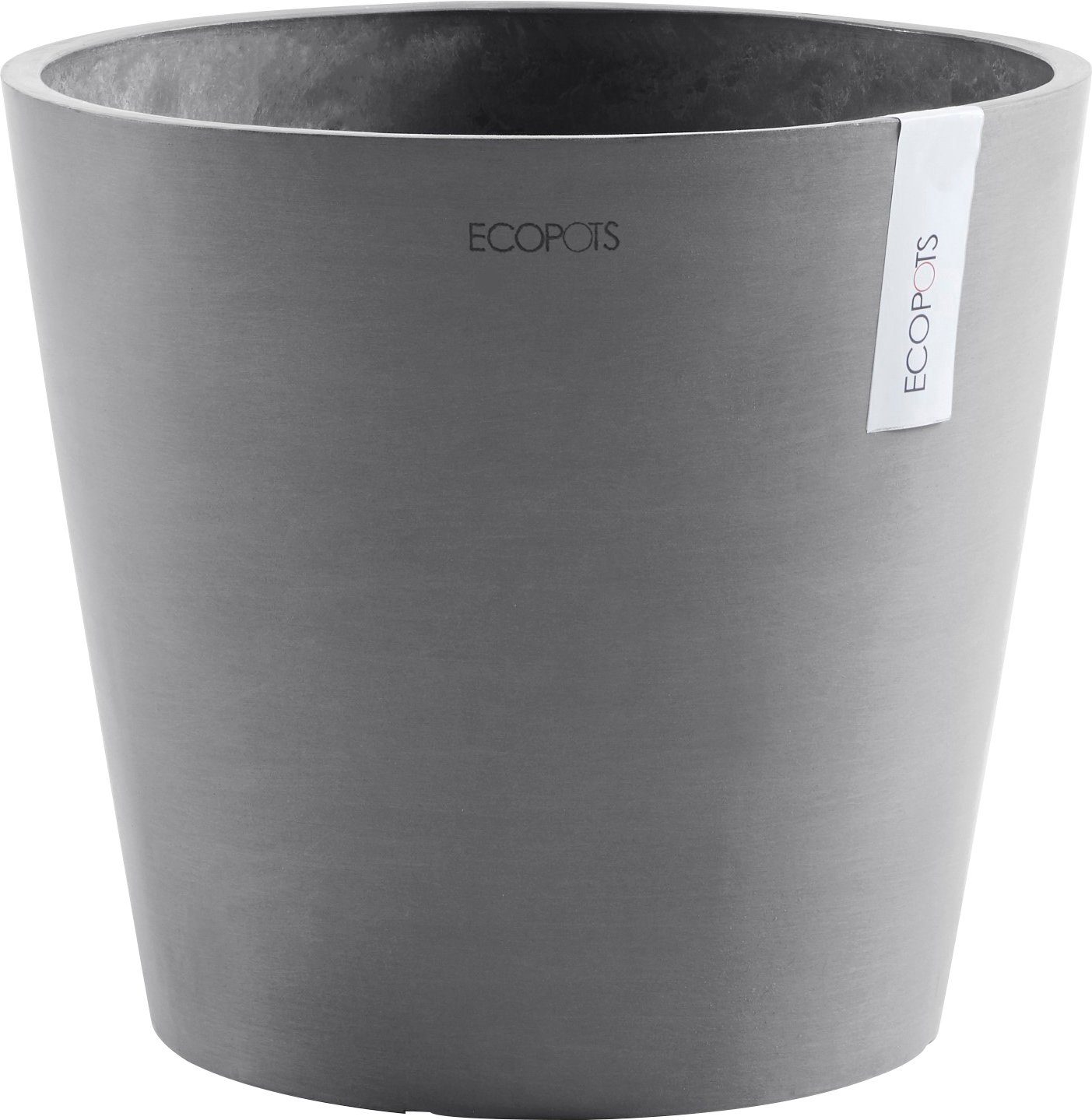 cm, Grey, 40x40x35 AMSTERDAM Blumentopf Wasserreservoir BxTxH: mit ECOPOTS
