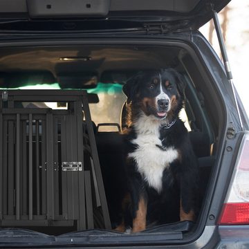 relaxdays Hundekäfig Hundebox Auto mit Trennwand