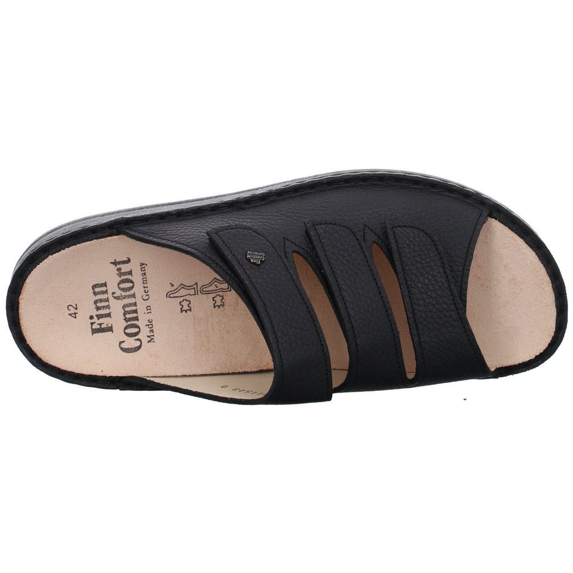 Glattleder Comfort Sandalen Hausschuh Herren Pantolette Pantoletten Korfu schwarz Finn dunkel