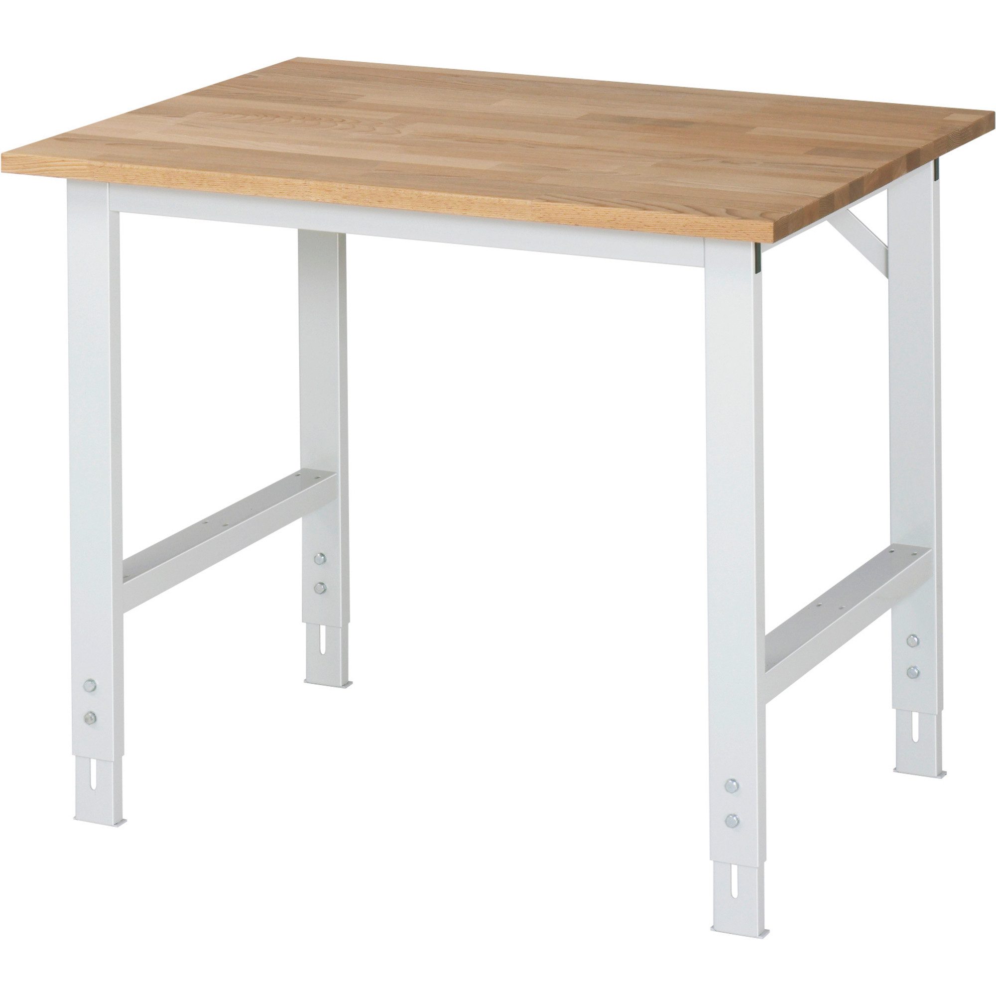 RAU Werkbank Arbeitstisch 1000x800x760-1080 B-Platte 25mm lichtgrau