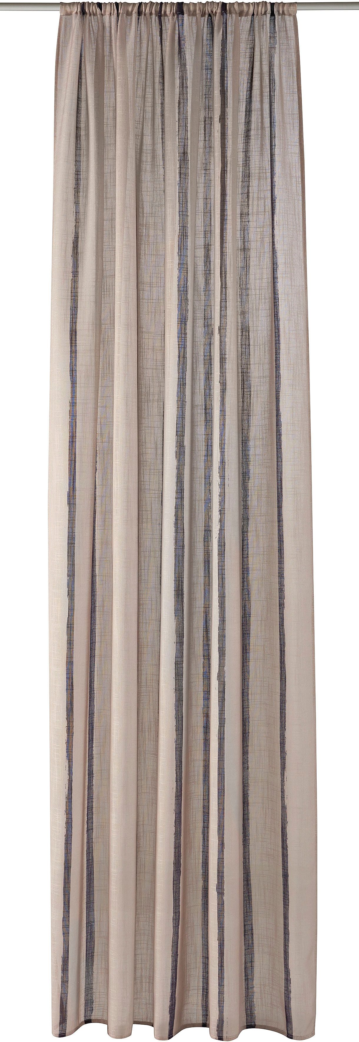 LeGer Home by Lena Gercke Gardine Zayla (1 St), Stangendurchzug, halbtransparent, Leinenoptik, Längsstreifen, Stangendurchzug, leichtes Material