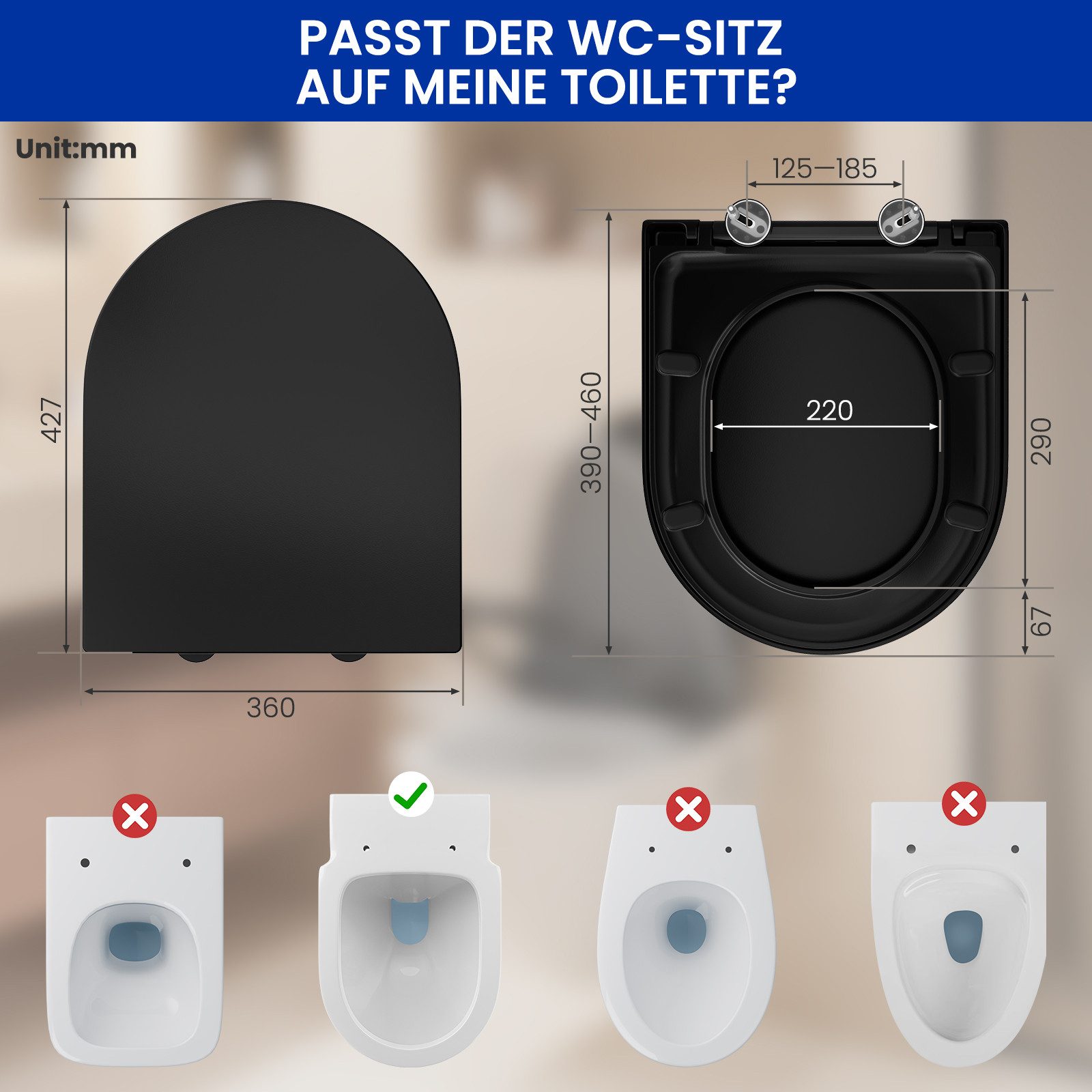DERW MAX WC-Sitz Duroplast Typ D günstig online kaufen