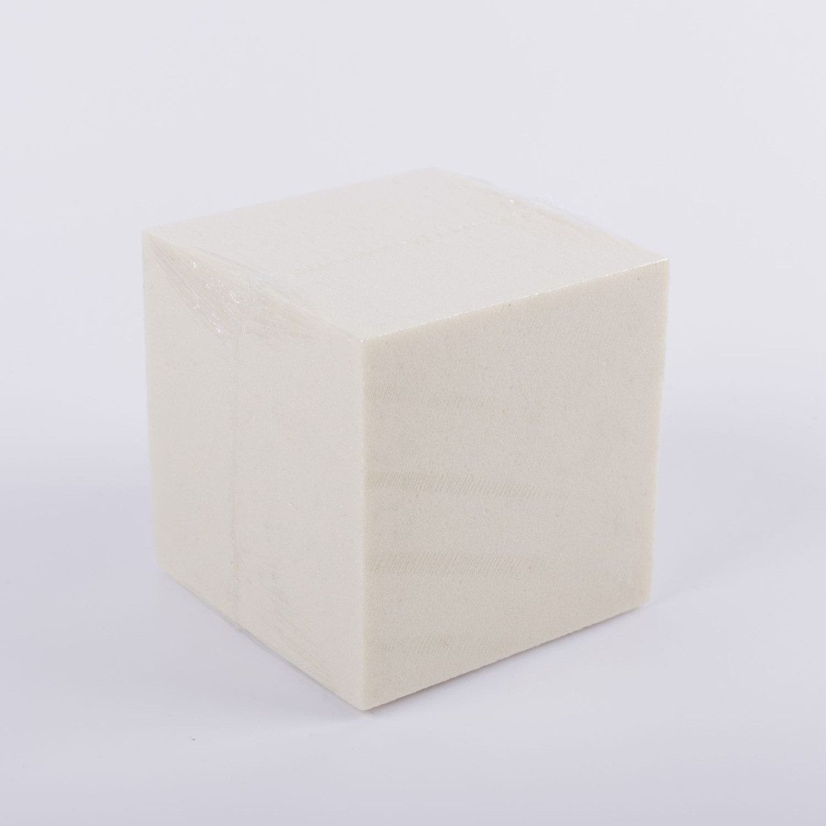 artplants Bastelmoos Steckschaumwürfel GABRIO für Kunstblumen, Creme, 12x12x12 cm