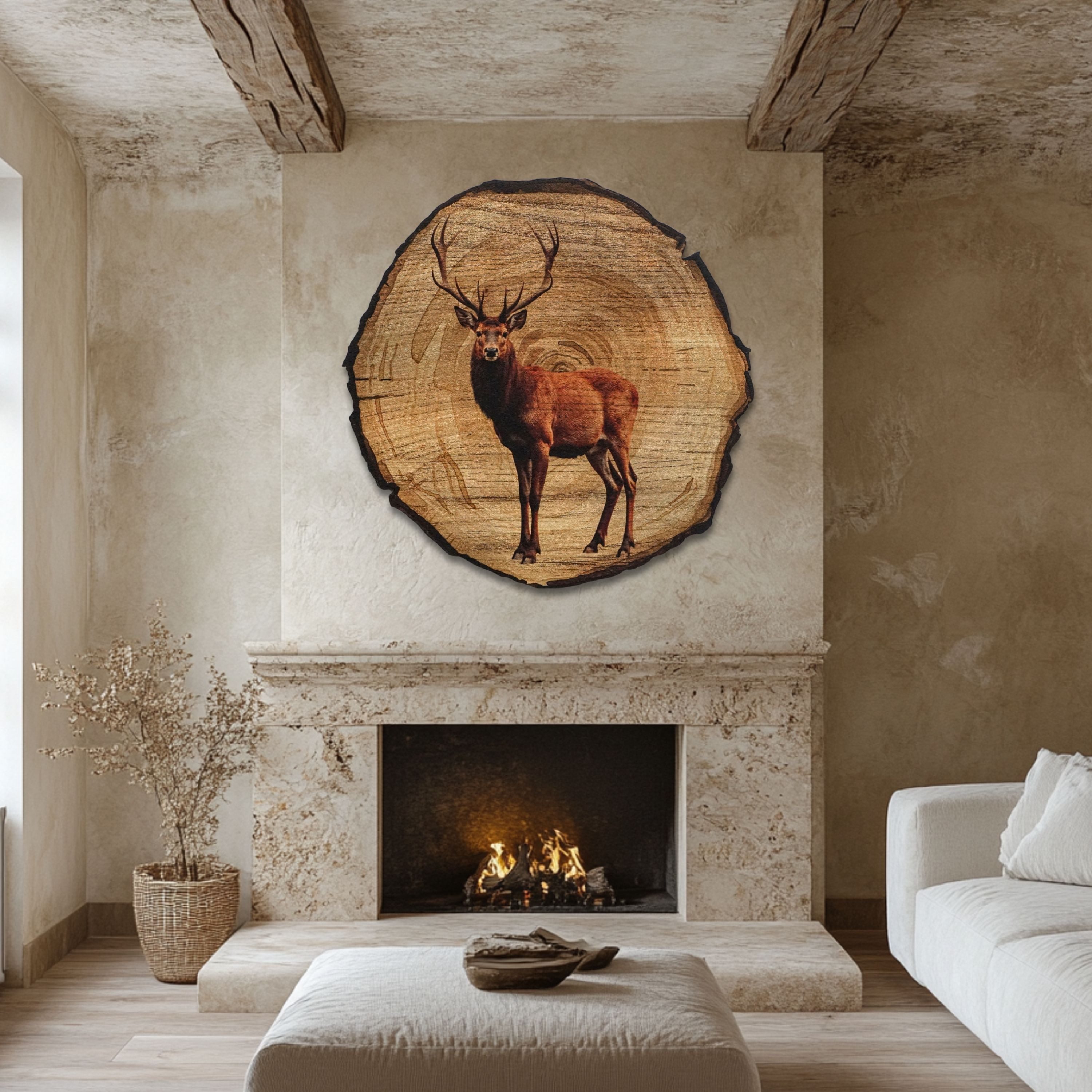 DARO Design Leinwandbild Modern Abstrakt Wandbilder XXL Wandbild Wand Deko Leinwand Bilder, (Hirsch - Bild groß Wohnzimmer Schlafzimmer Küche Esszimmer Einteili – Bild 5 von 5