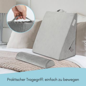 Bettizia Keilkissen 3X Lesekissen Bett Rückenkissen Lendenkissen für Bett und Sofa