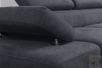 Friderik-EU Ecksofa GALAXY MAX Große Echtleder Couch Links/Rechts 208x208, mit Schlaffunktion und Bettkasten