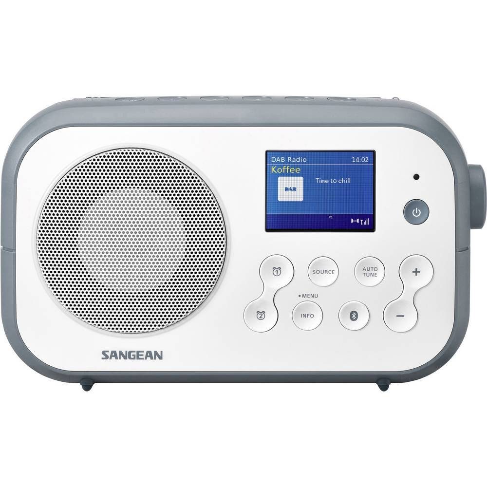 Sangean DPR-42BT White-Stone Blue Kofferradio DAB+, UKW Bluetooth® Weiß, Stein Radio