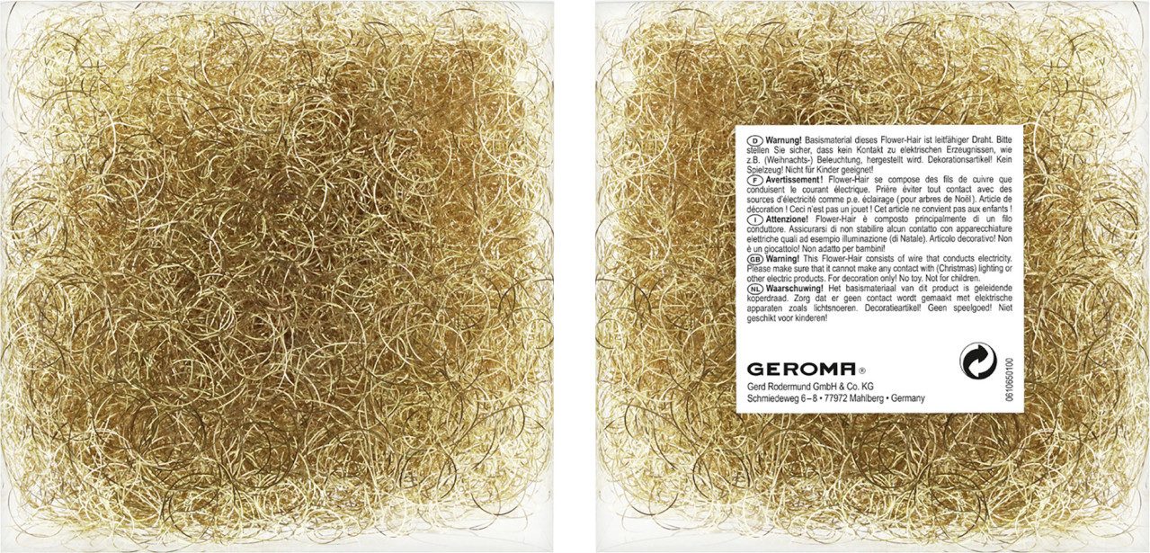 Rodermund Streudeko Flowerhair Engelshaar gelockt Kunststoff 40 g gold günstig online kaufen