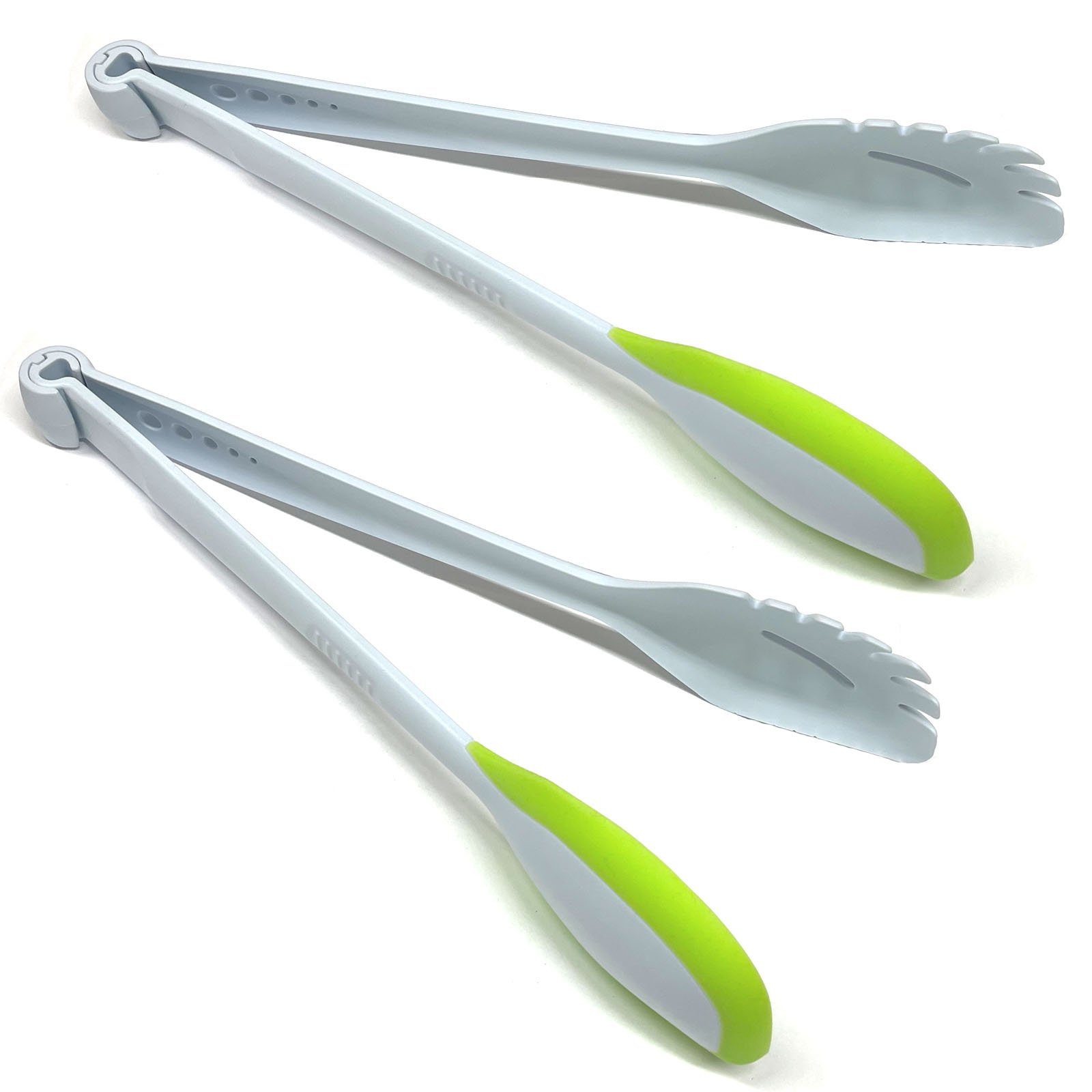 HAC24 Servierzange 2x Küchenhelfer Salatbesteck Servierbesteck Teigschaber Nudelzange, 5in1 Kräuter Abstreifer Spaghetti Zange Silikonschaber Universalzange