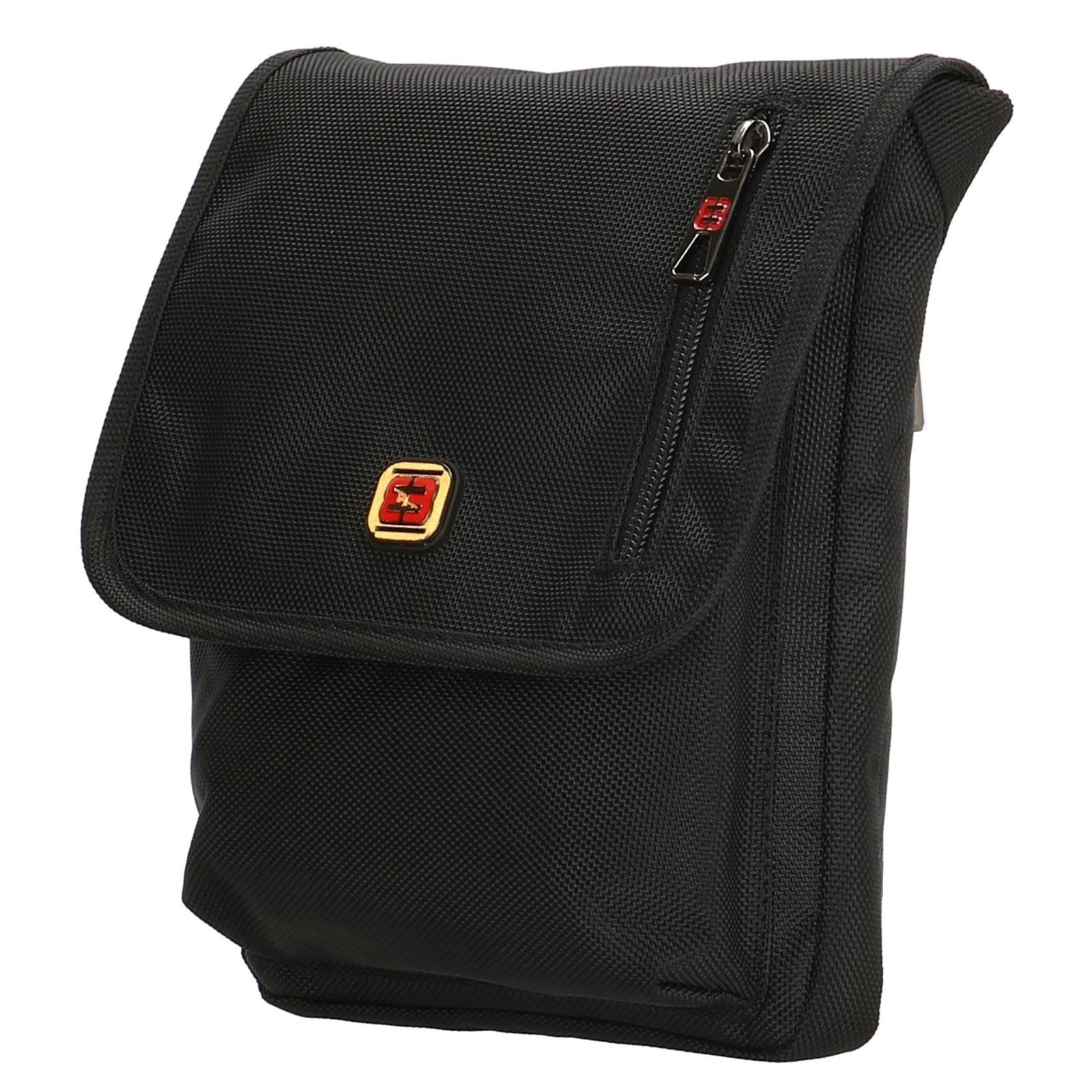 Schwarz Schultertasche Umhängetasche (1-tlg), Handtasche HTI-Living mit Überschlag Schultertasche