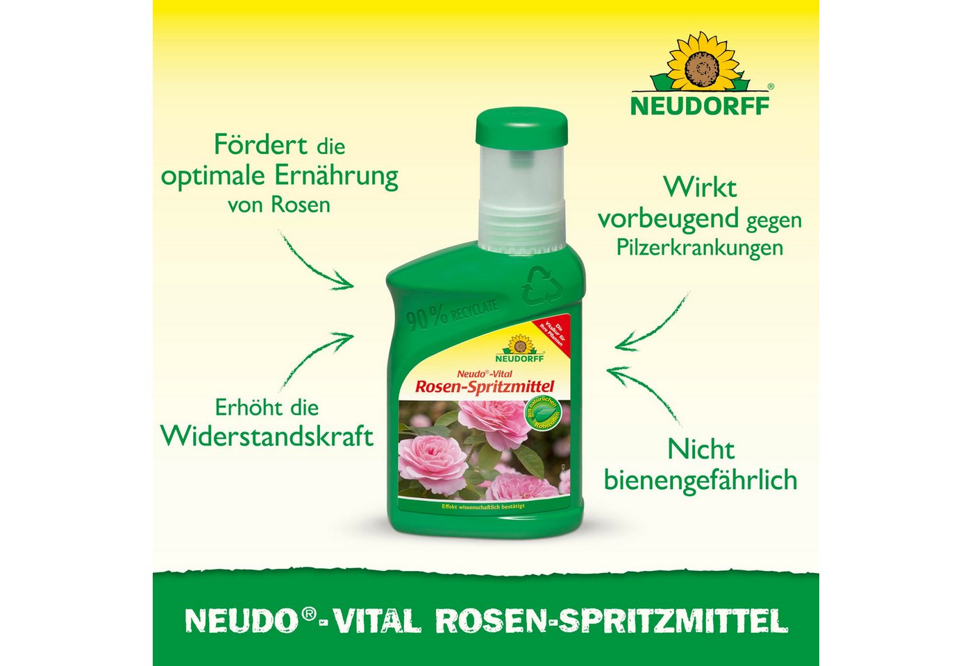 Thumbnail - Neudorff Pflanzenstärkungsmittel Neudo-Vital Rosen-Spritzmittel 250 ml Konzentrat für 25L, Konzentrat fördert die optima...