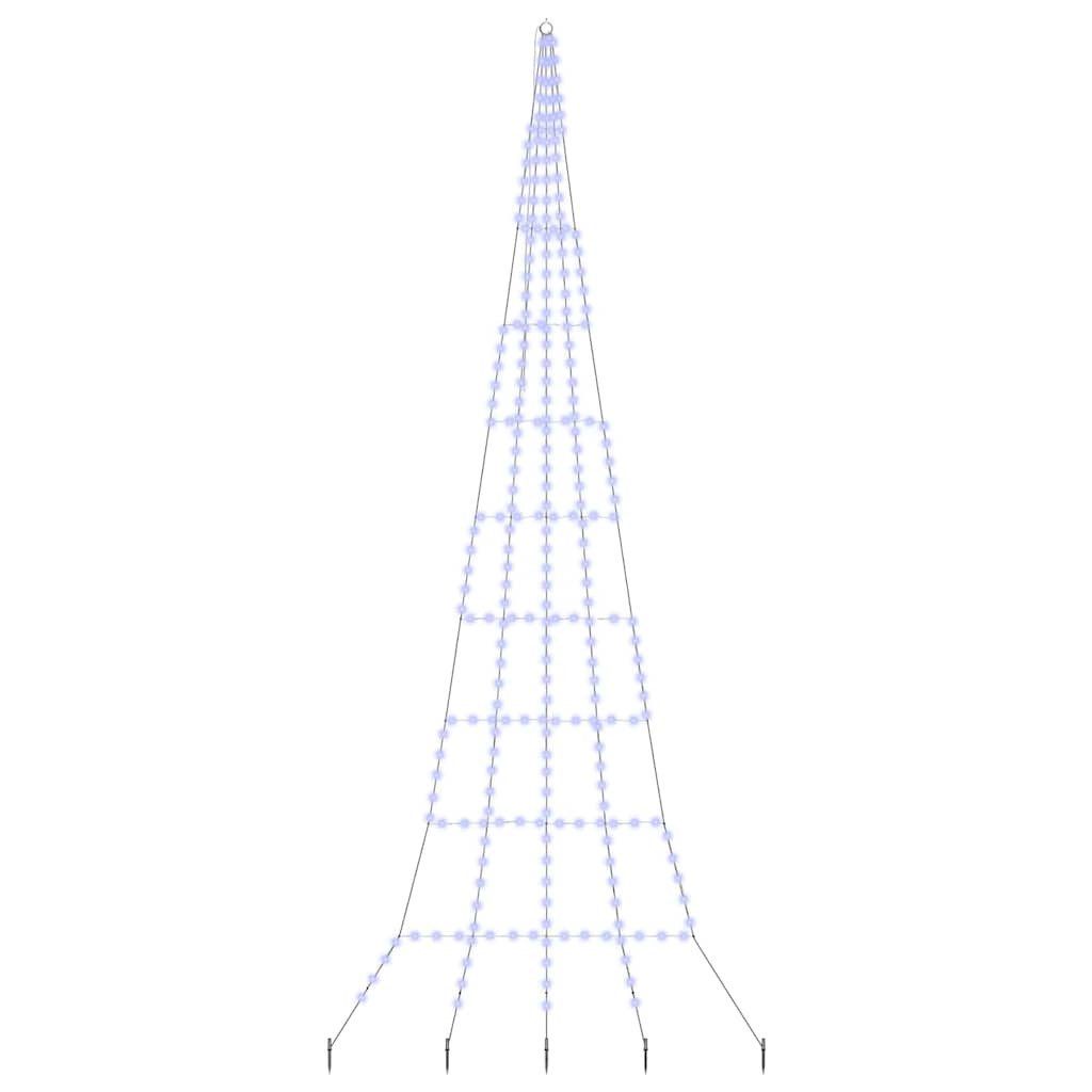 vidaXL LED Baum LED Weihnachtsbaum mit Erdspießen Blau 511 cm Metall