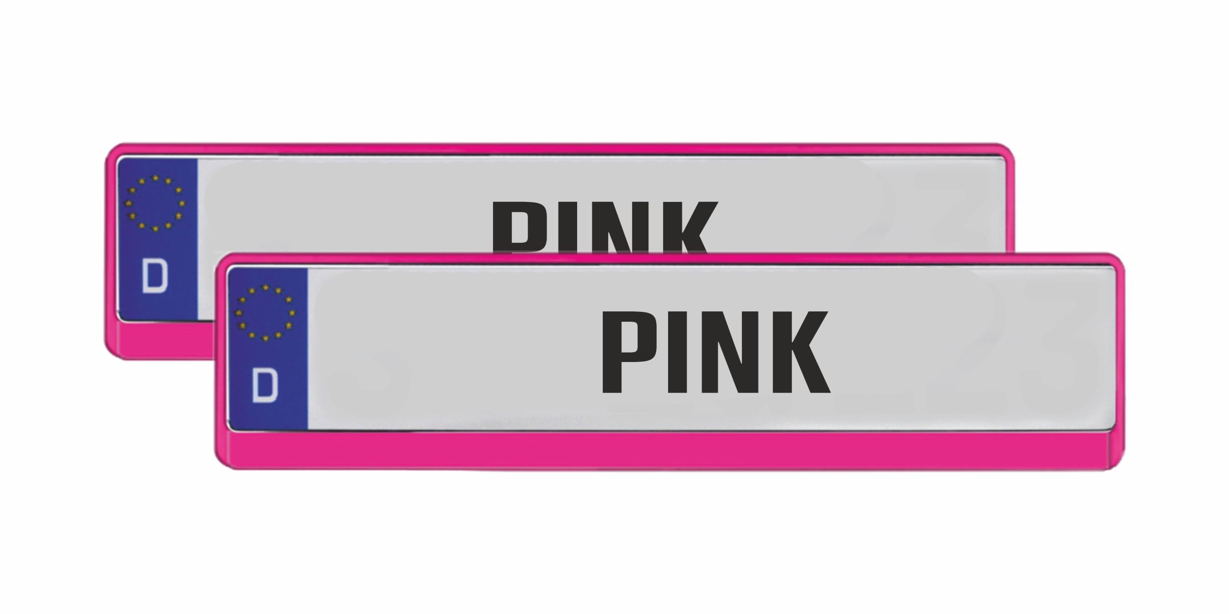 Hermann Schütz Kennzeichenhalter Kennzeichenrahmen pink Standard 2 Stück